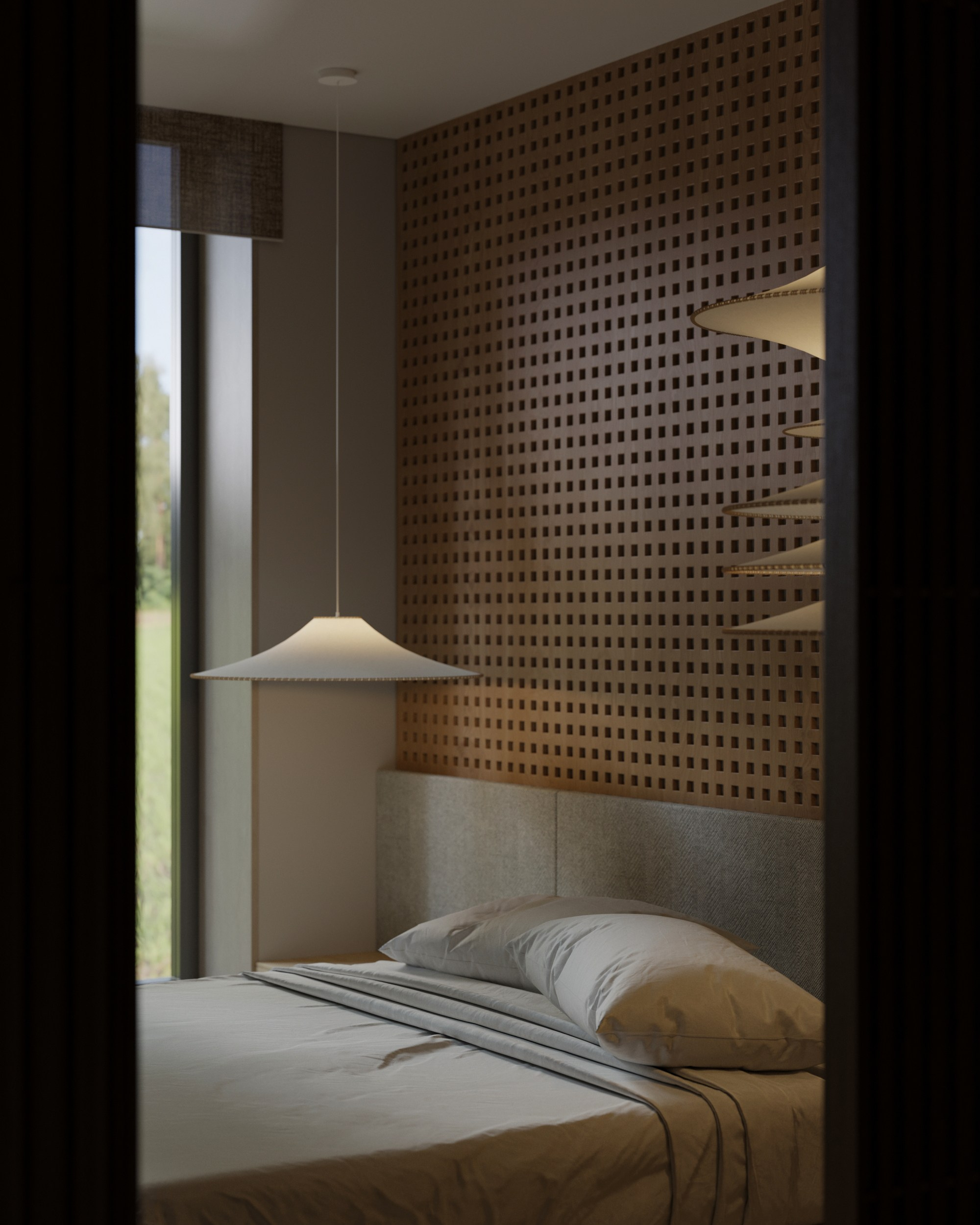 Bedroom Japandi. 3d визуализация интерьеров в Калининграде Раскопа Александра