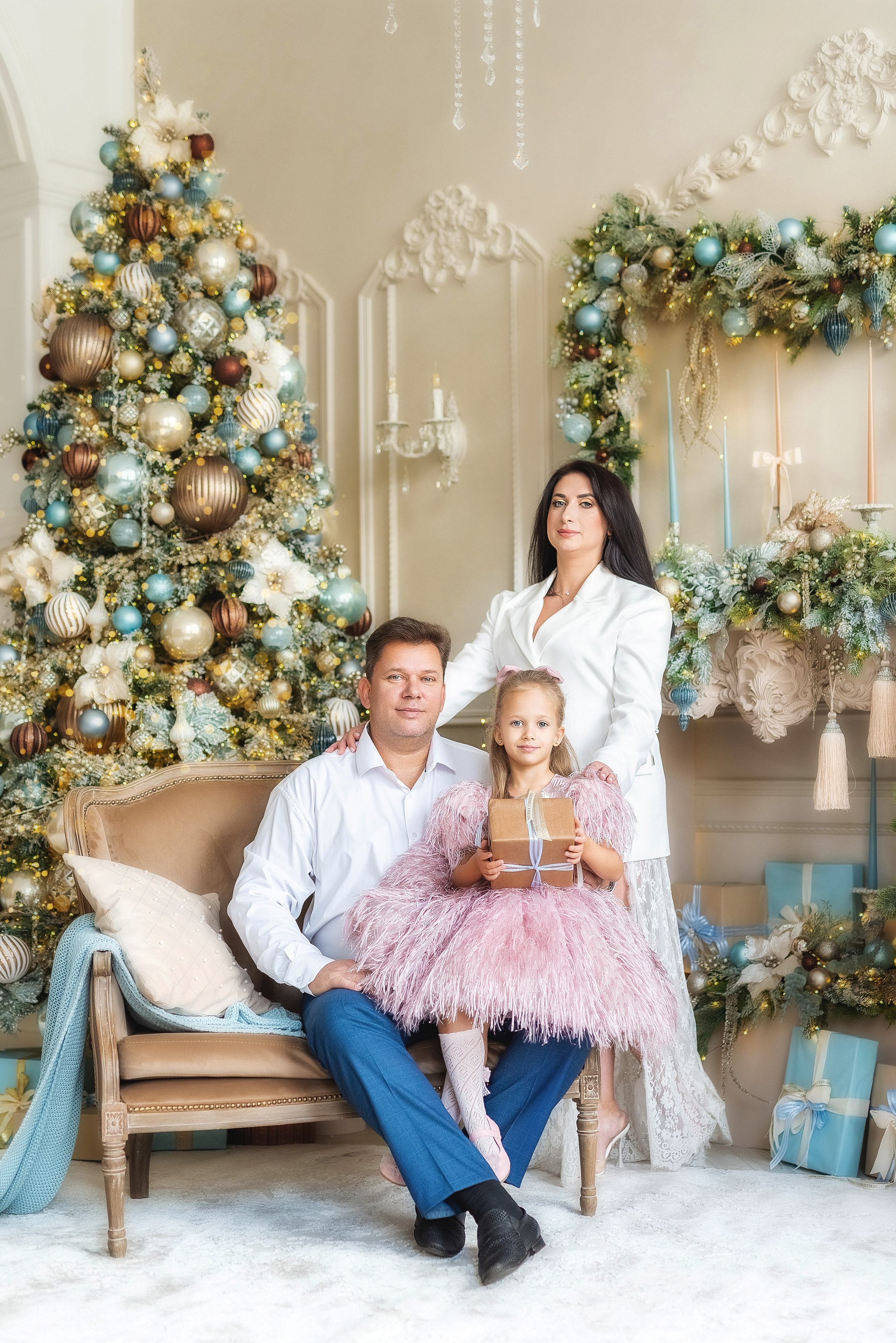 Новогодняя семейная фотосессия. Семейный, детский фотограф в Воронеже Анна Никитина