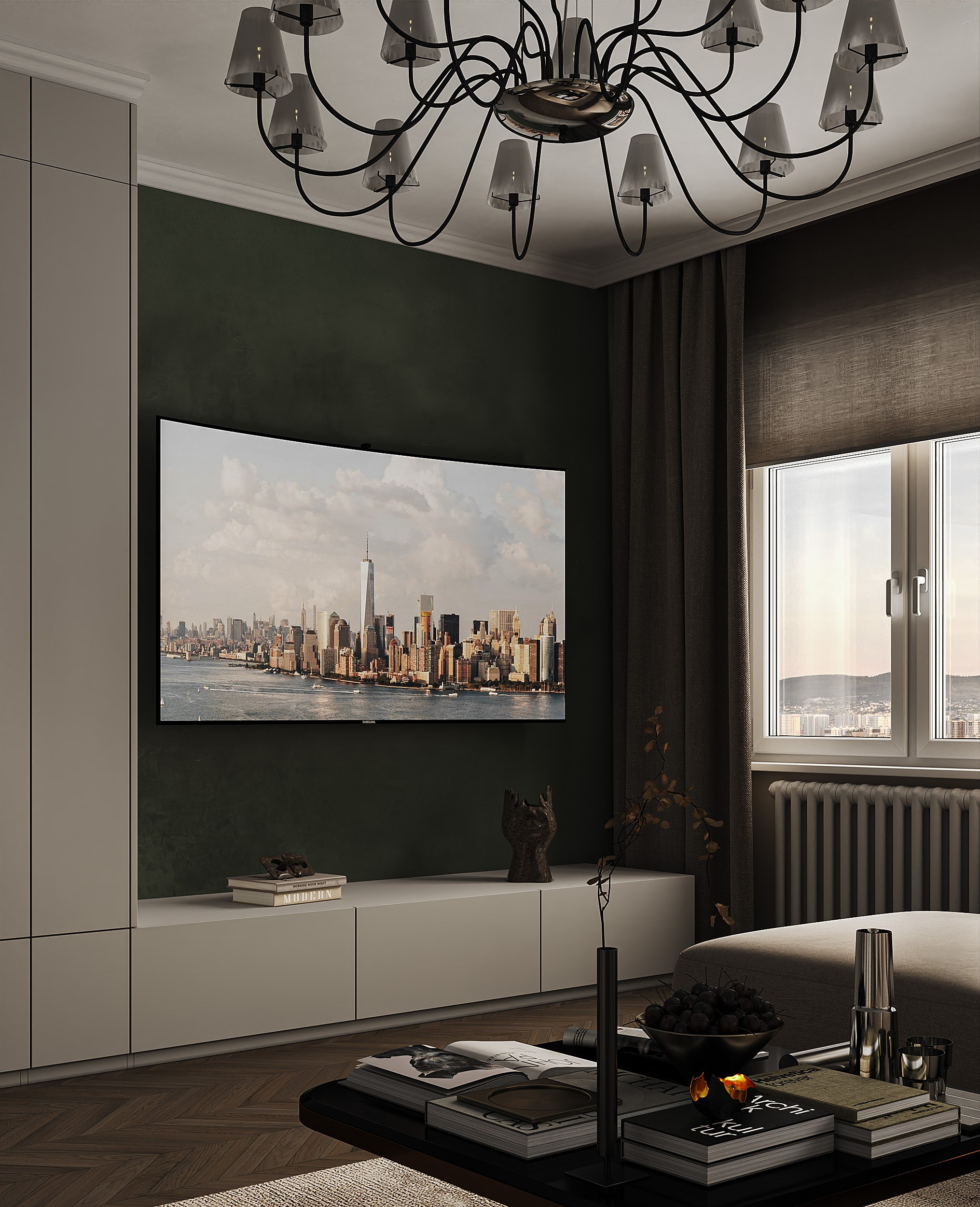 Гостиная с рабочей зоной 🤎