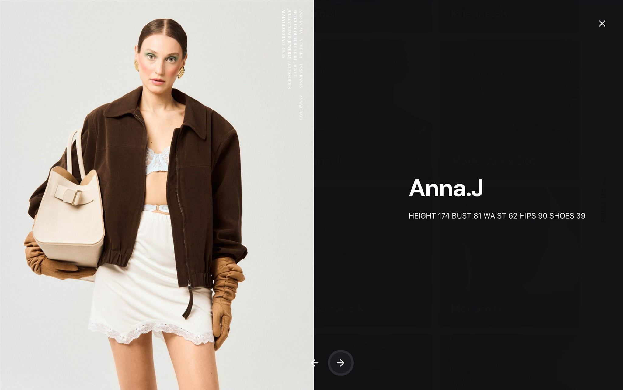 Photo by Inna Banan showcased on model agency Look Models website