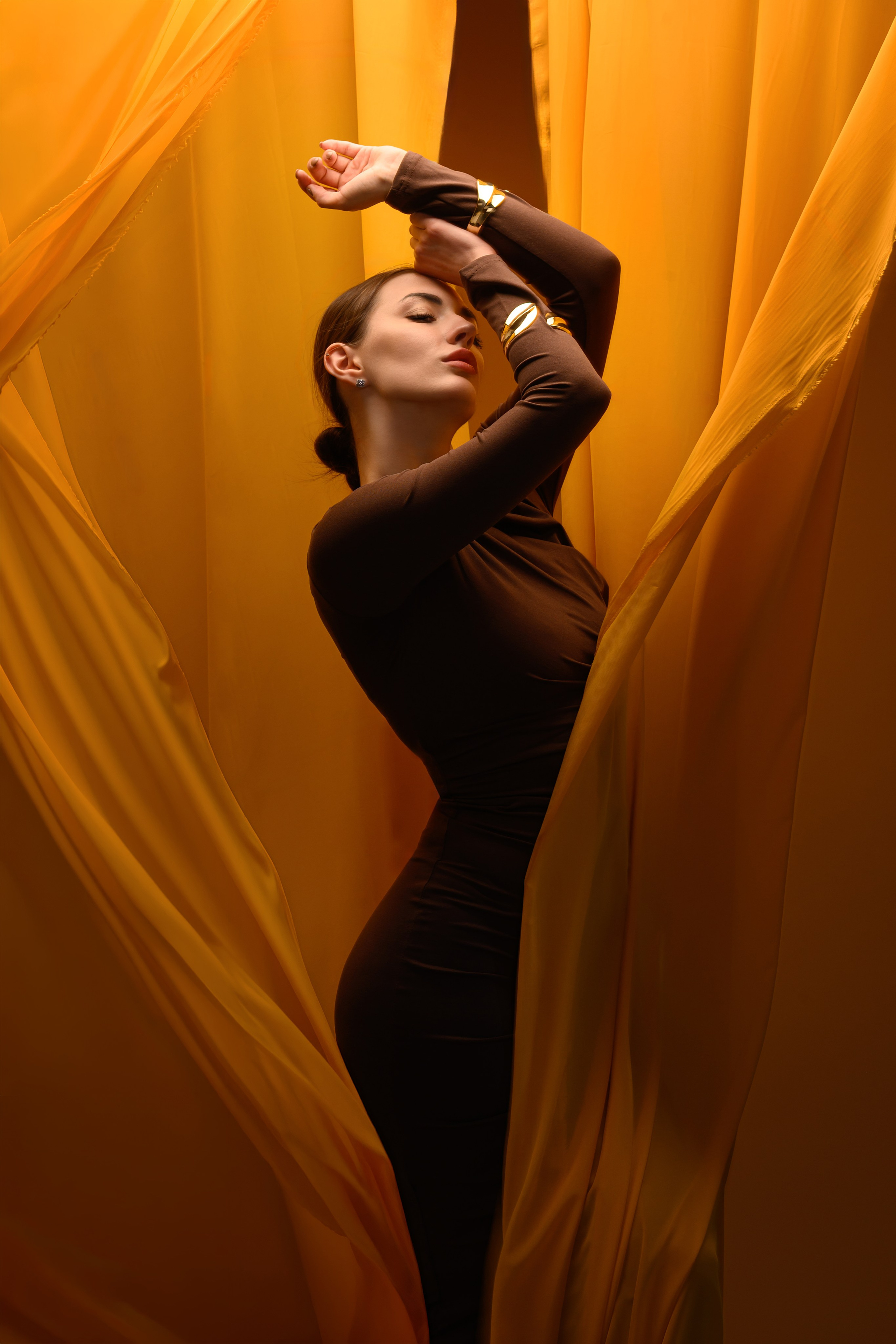 Фотосессия с&nbsp;тканью для Кристины