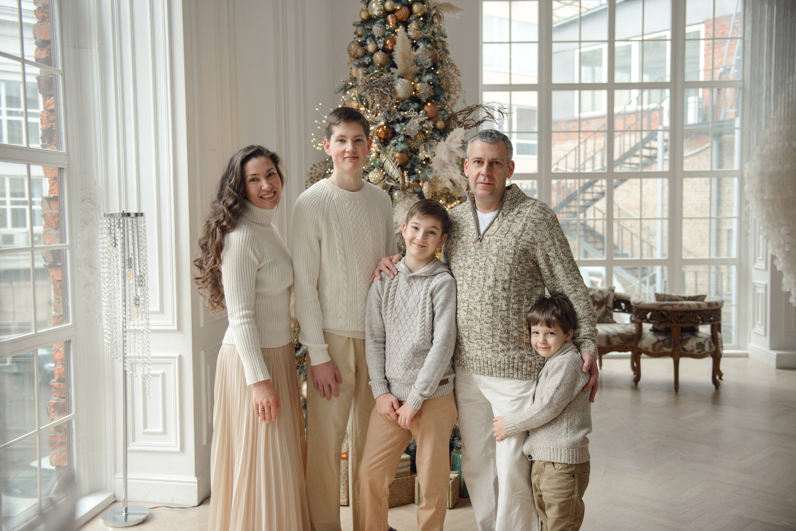 Family , Studio photo shoot at Christmas time