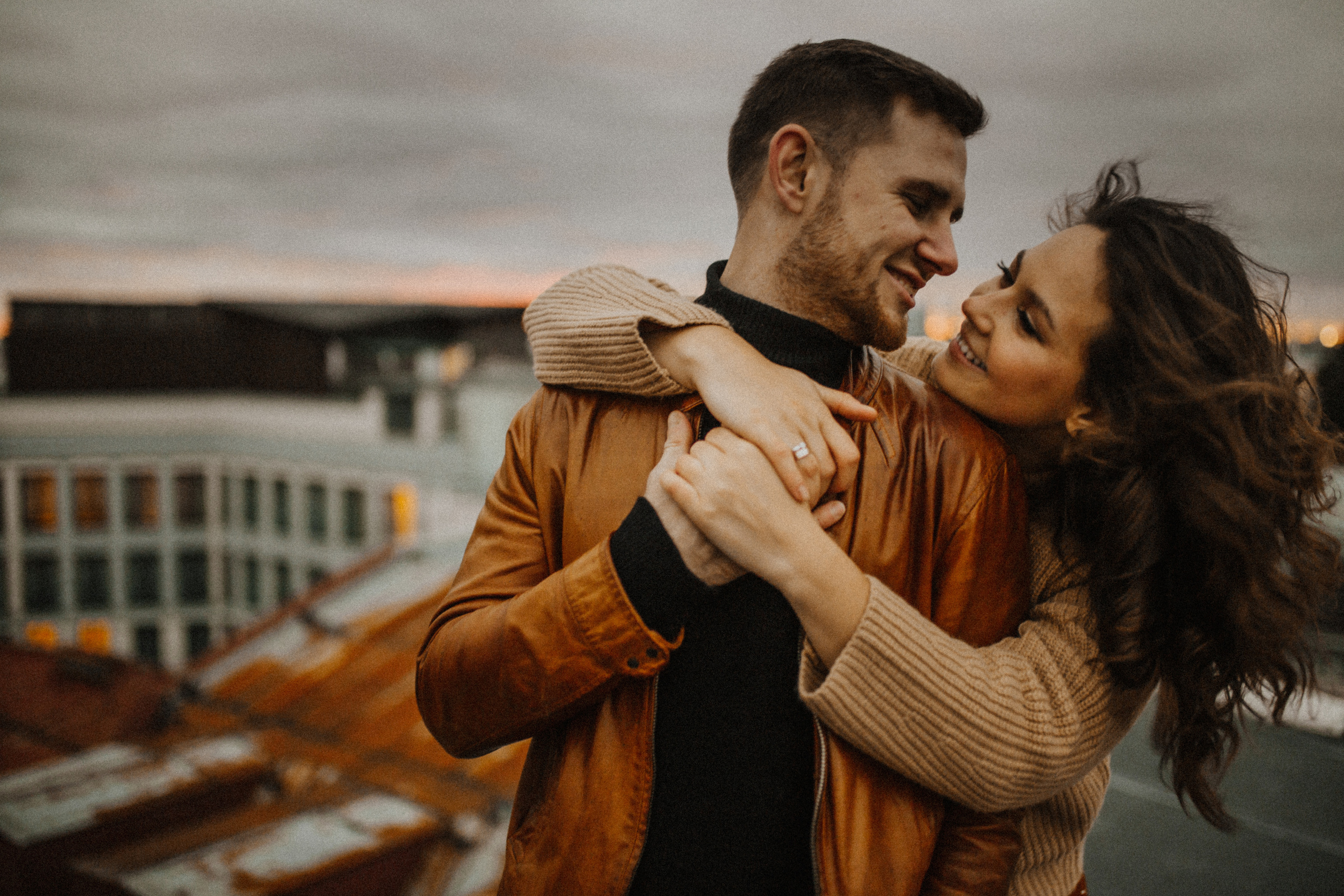 Настя и Сережа | Фантастический закат на крыше. Свадебный фотограф в Санкт-Петербурге Анастасия Селиванова