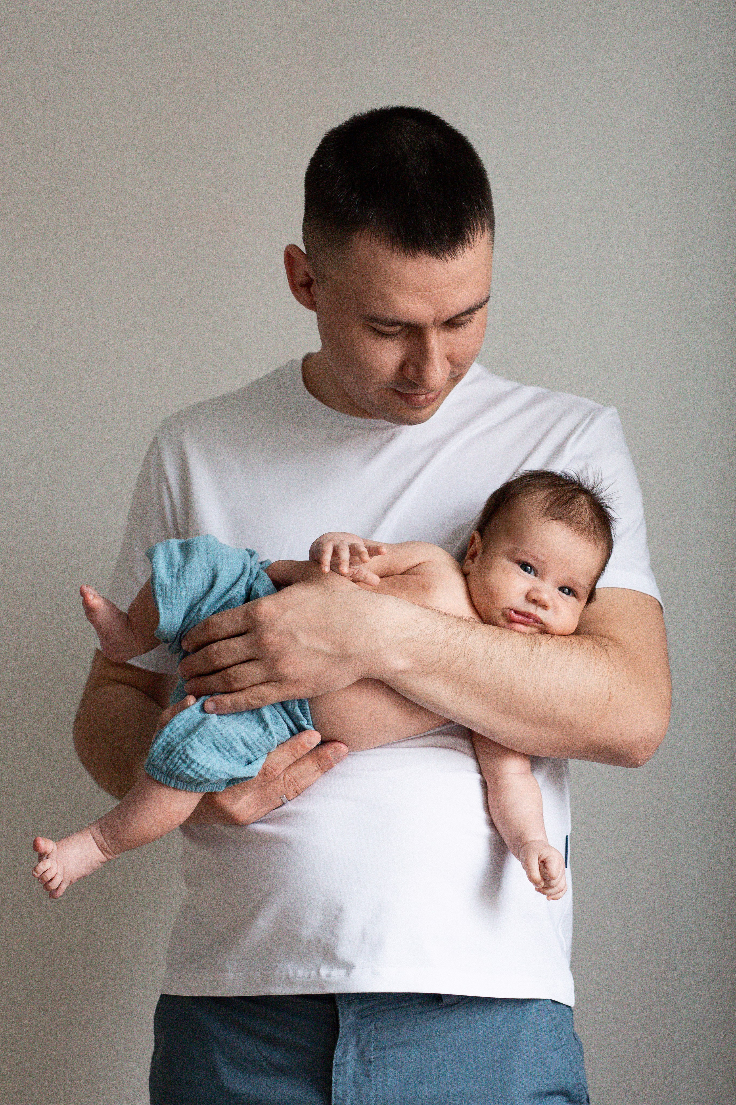 Оля, Андрей, Даня и Паша, домашняя фотосессия с грудничком. Семейный фотограф в Москве Марина Петра