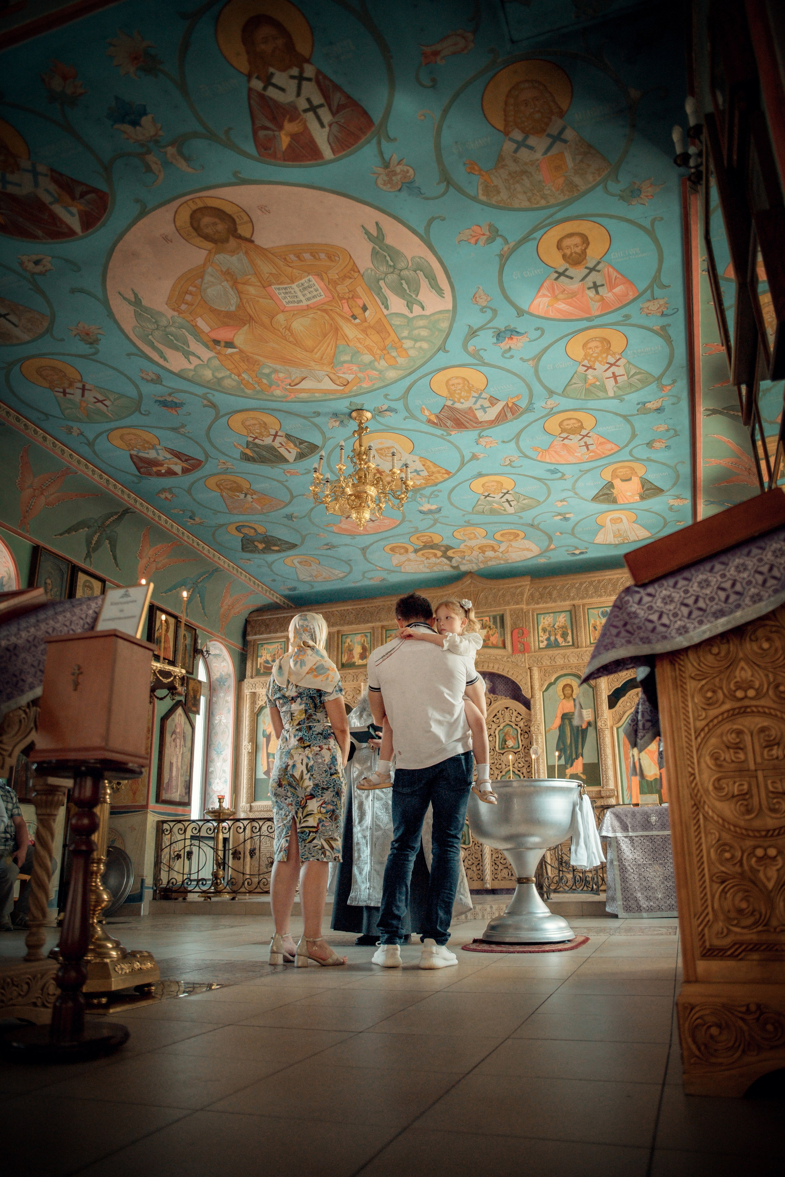 Таинство Крещения Арины, Церковь Всех Святых в Земле Российской г. Волгоград. Церковный, семейный и репортажный фотограф Волгоград, Волжский