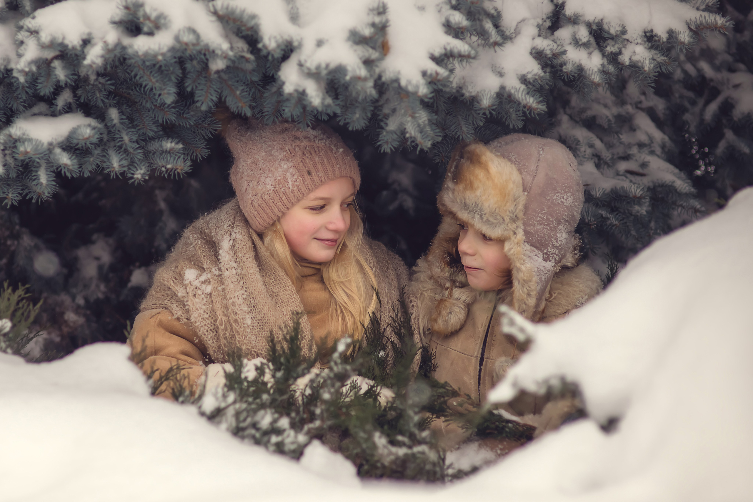 Зимний фотодень в Ботаническом парке. Семейный и женский фотограф в Москве Ирина Романова