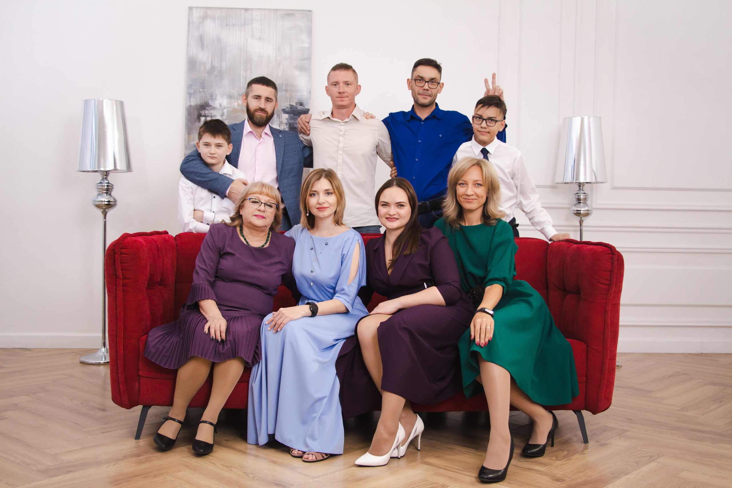 Тепло большой семьи — семейная фотосессия в студии, Екатеринбург. Фотограф в Екатеринбурге Пойгина Елена