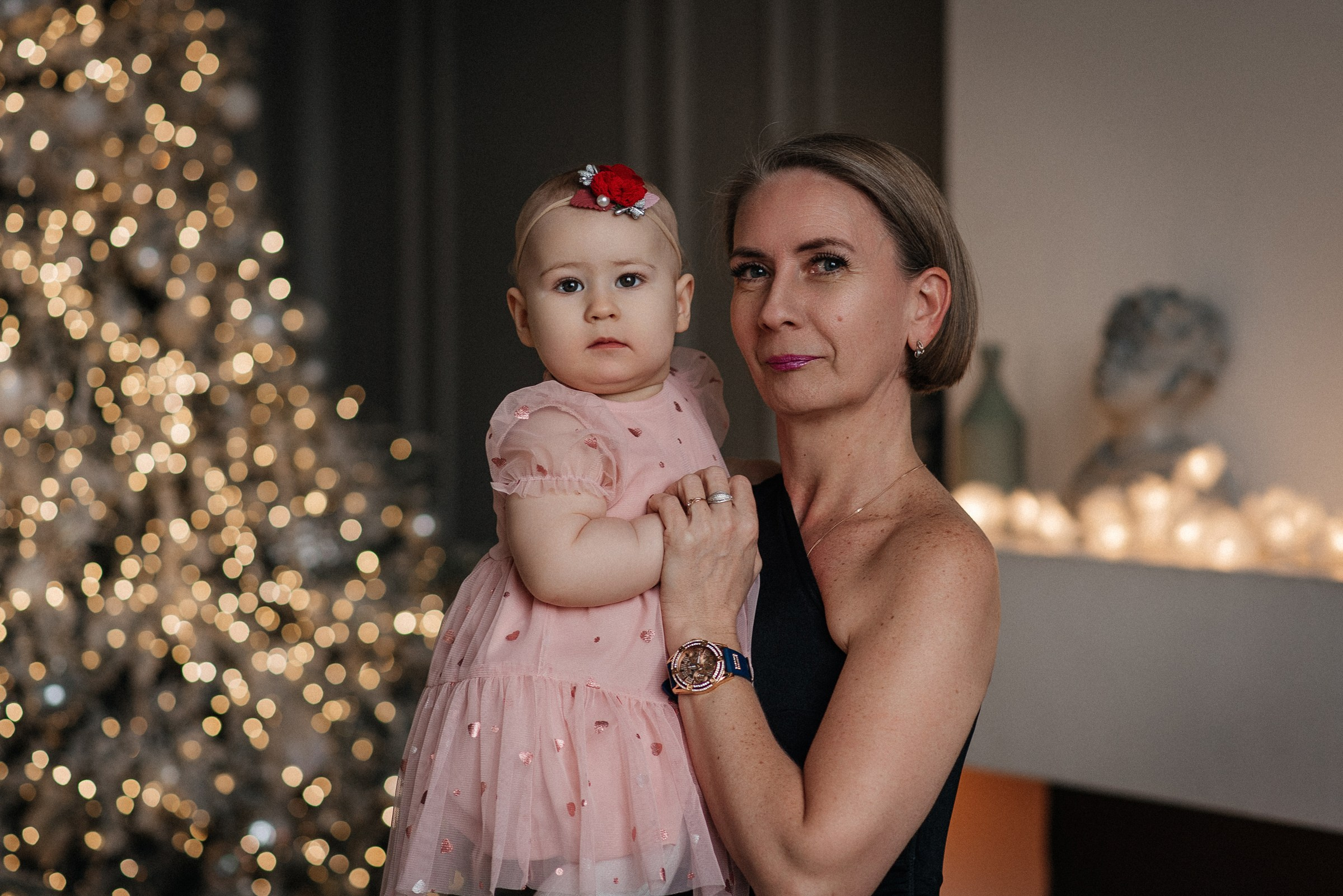 новогодняя семейная фотосессия в студии