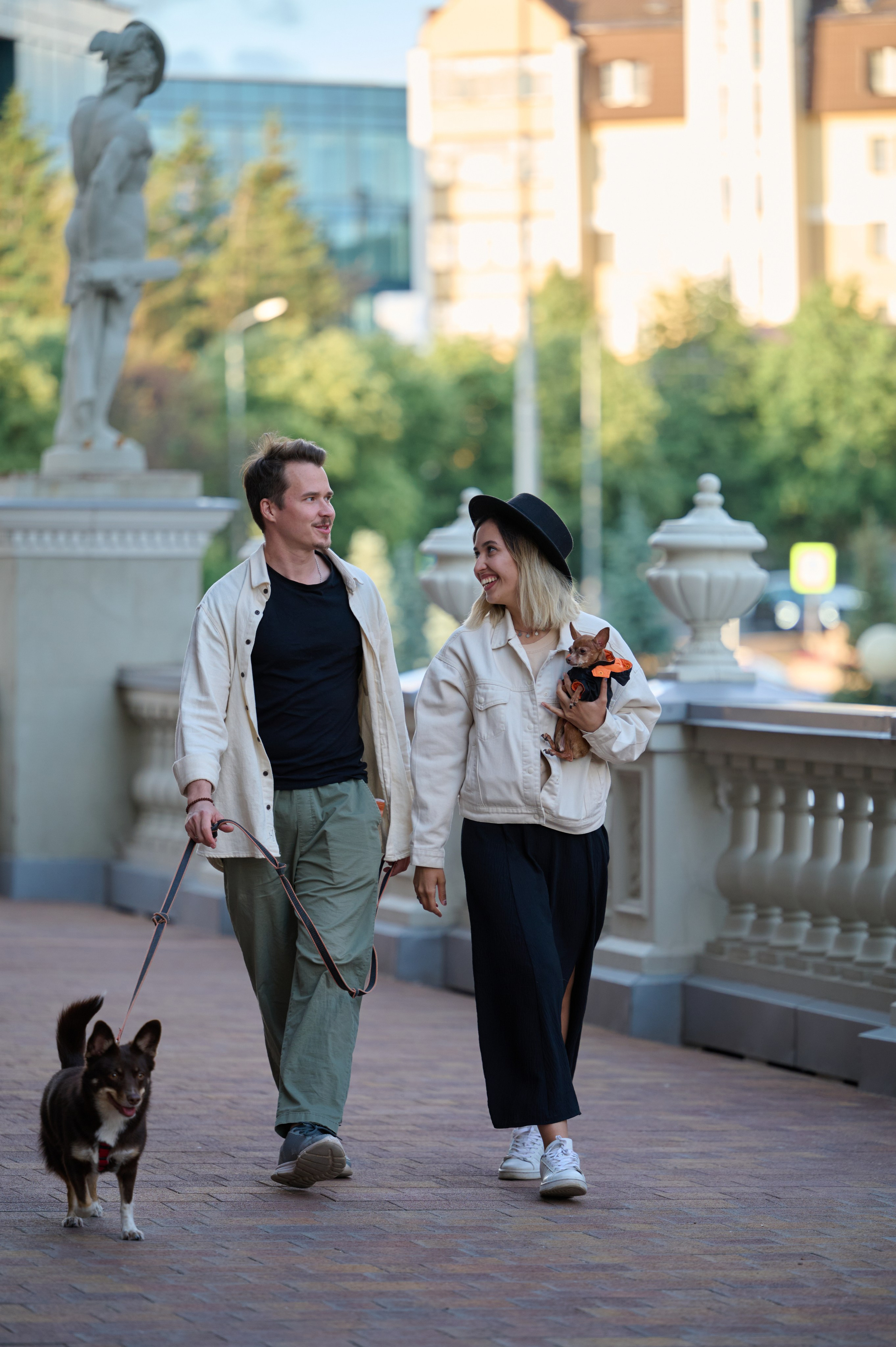 Ренита и Егор с Фокси и Пени. Фотограф анималист в Казани Алина Сулейманова. Фотограф животных