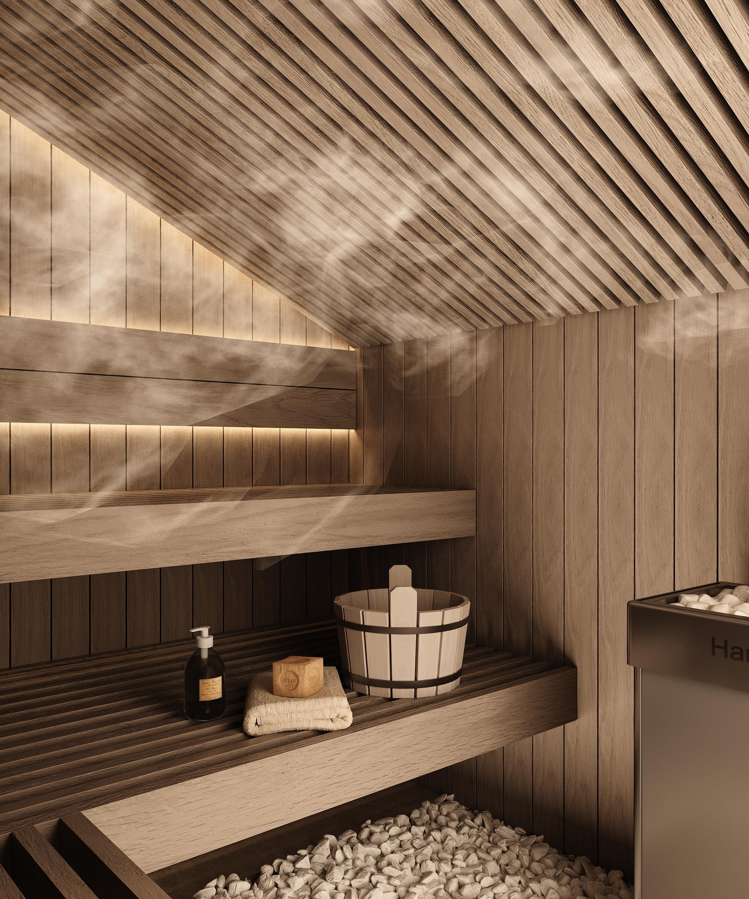 Сауна в частном доме. Дизайнер интерьера Еремина Юлия