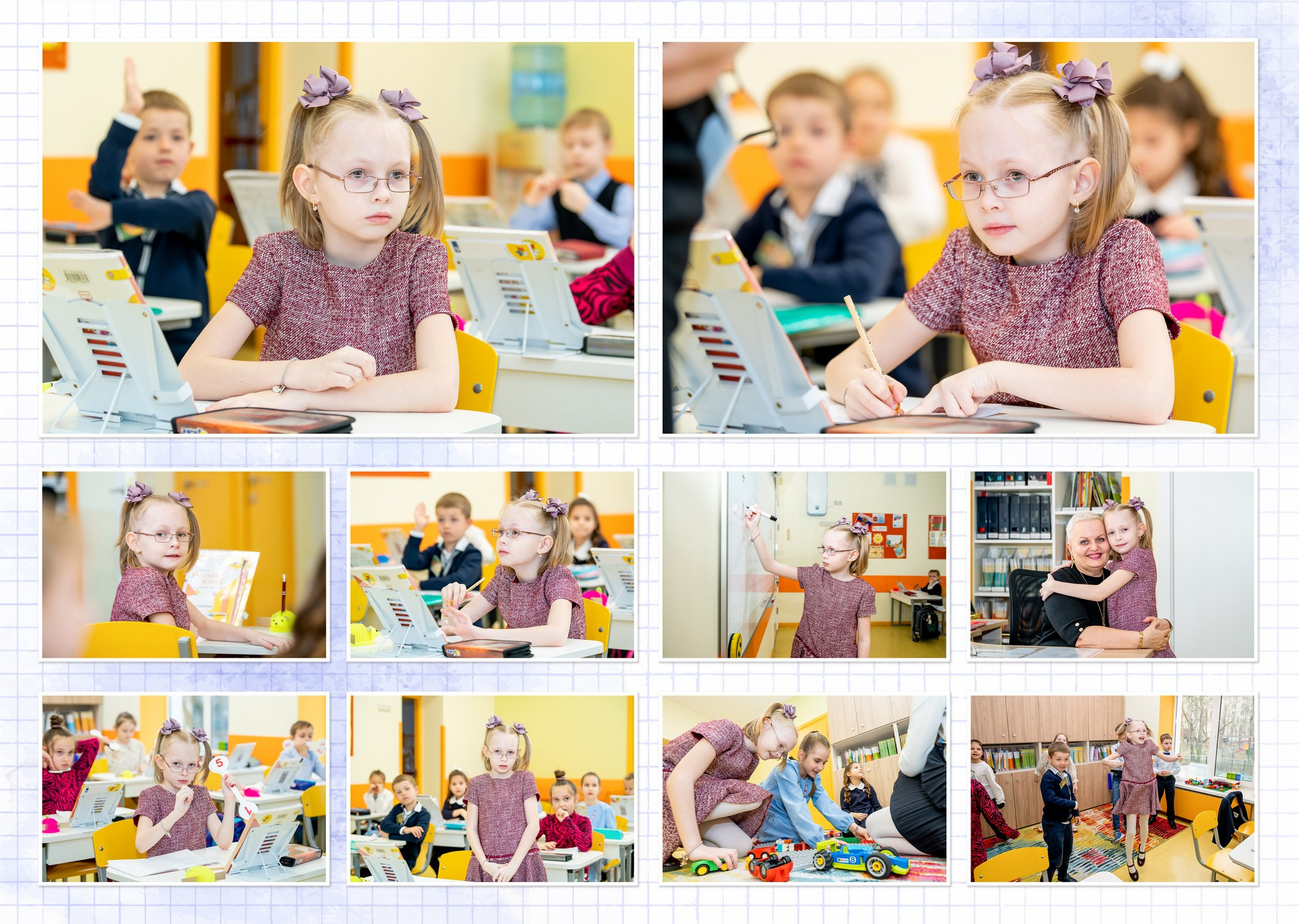 Альбом Стандарт А4 5 разворотов для школы. Профессиональная репортажная фотосъёмка, создание выпускных альбомов