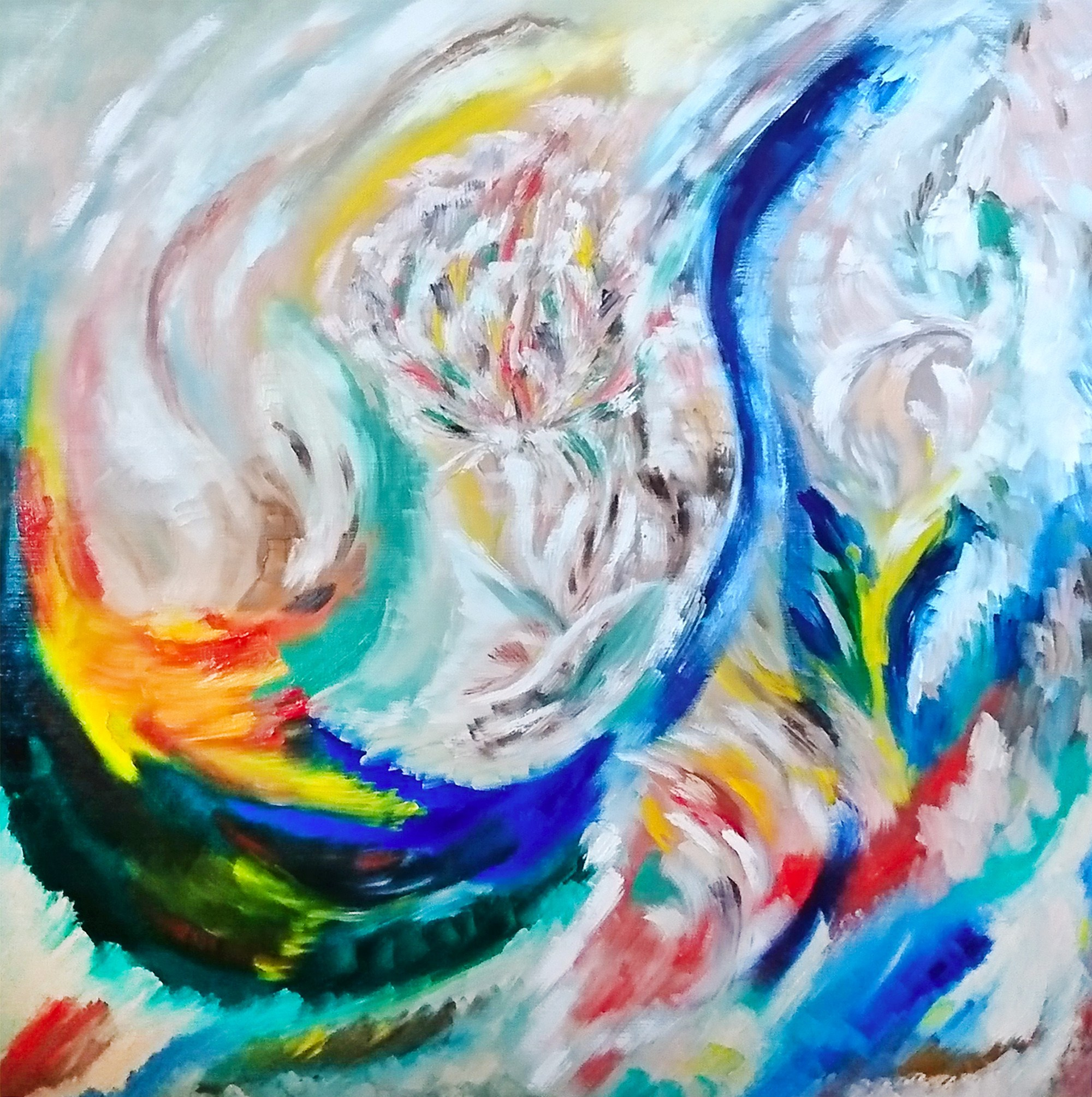 Размышления, 50х50 см, холст, масло.