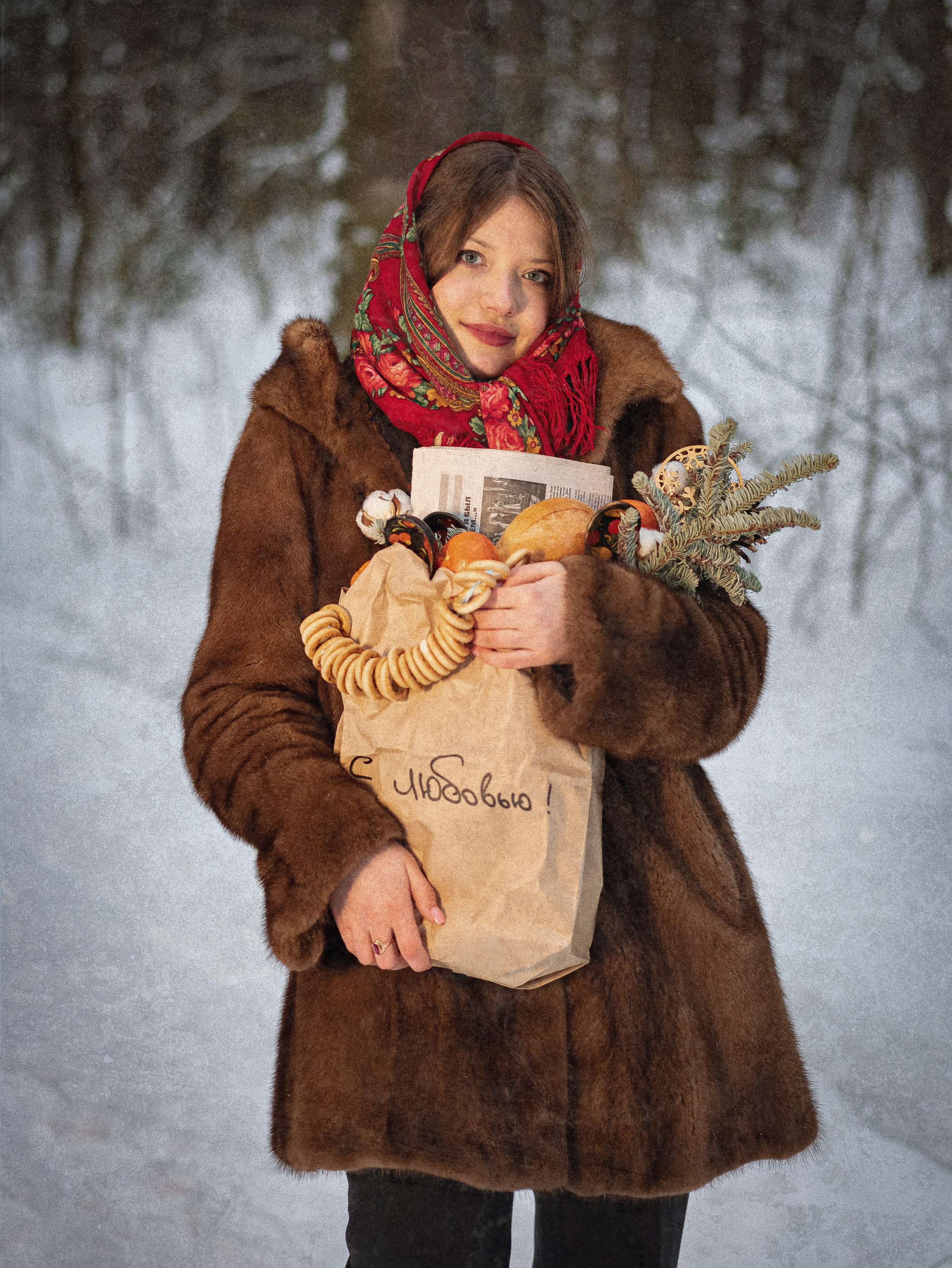 Ольга — фотосессия в зимнем стиле. Фотограф Москва