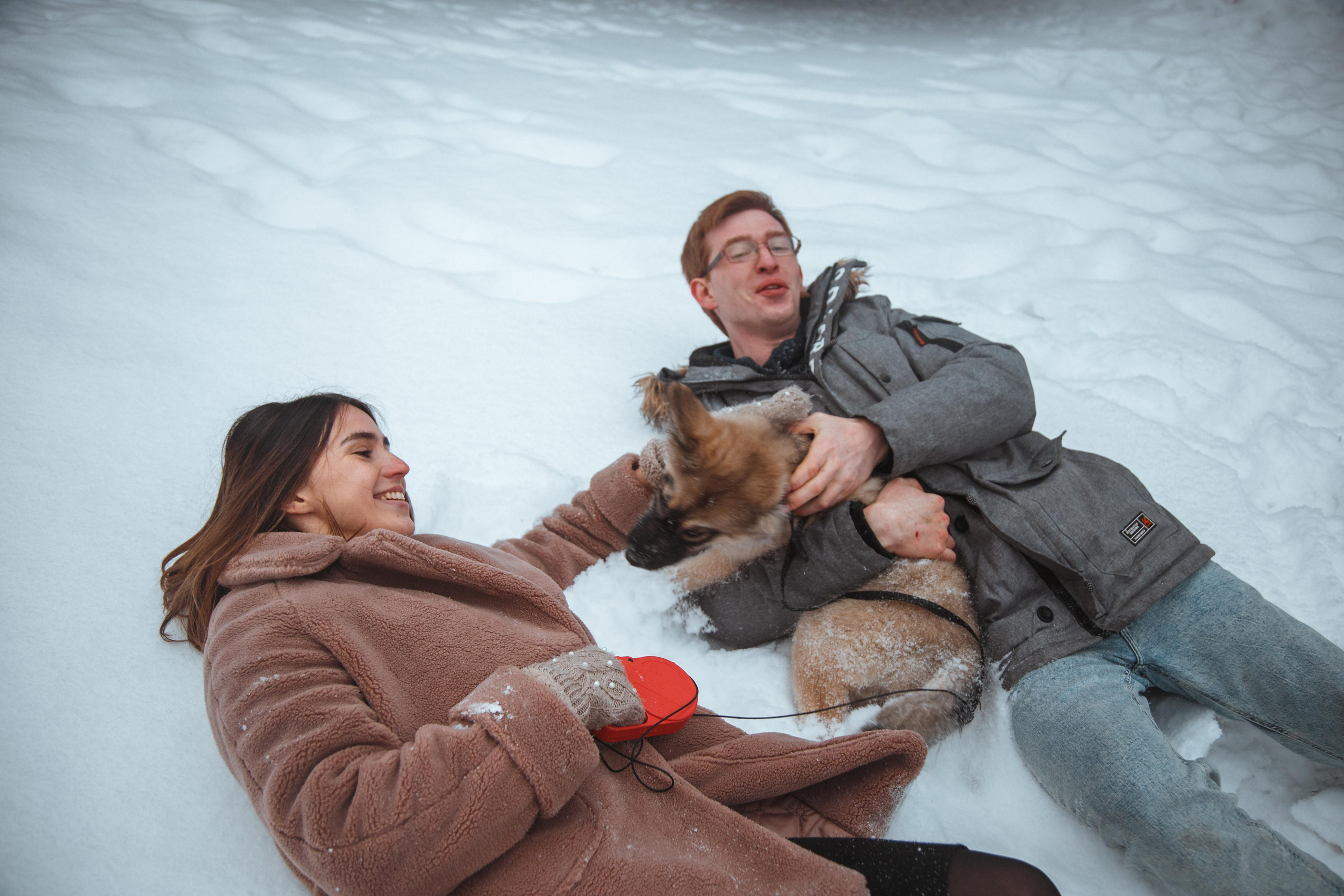 Love story «Winter walk». Свадебные фотограф и видеограф Наталья и Анатолий Новиковы СПб