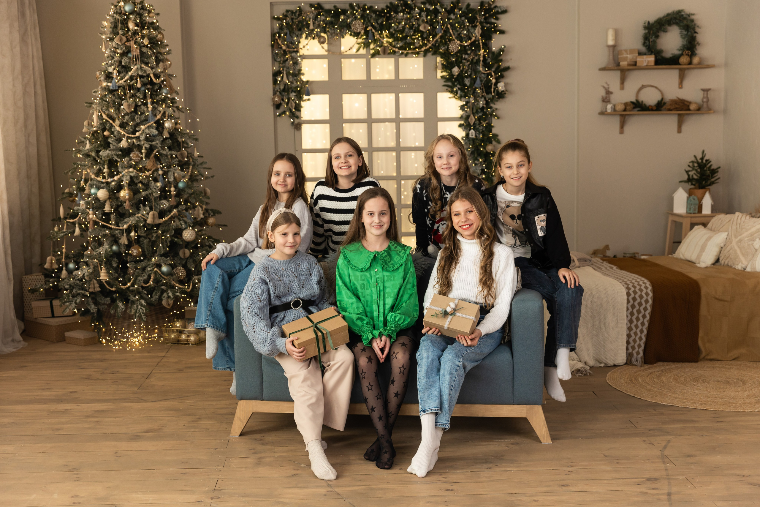 Новогодняя фотосессия в студии 4 класс. Семейный, детский, школьный фотограф в Благовещенске Яна Белоусова