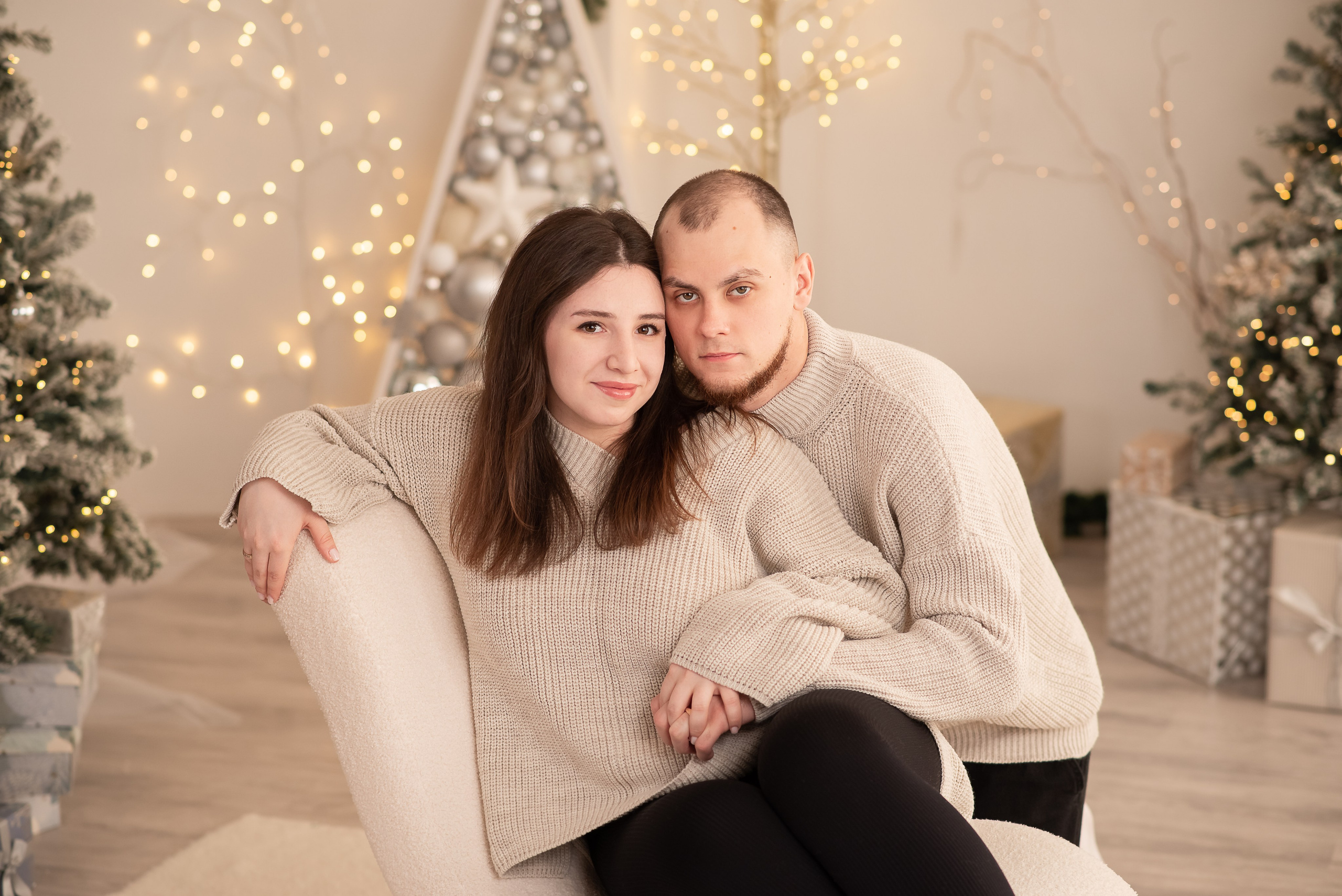 Новогодняя фотосессия большой семьи. Фотограф новорожденных Екатеринбург, Первоуральск