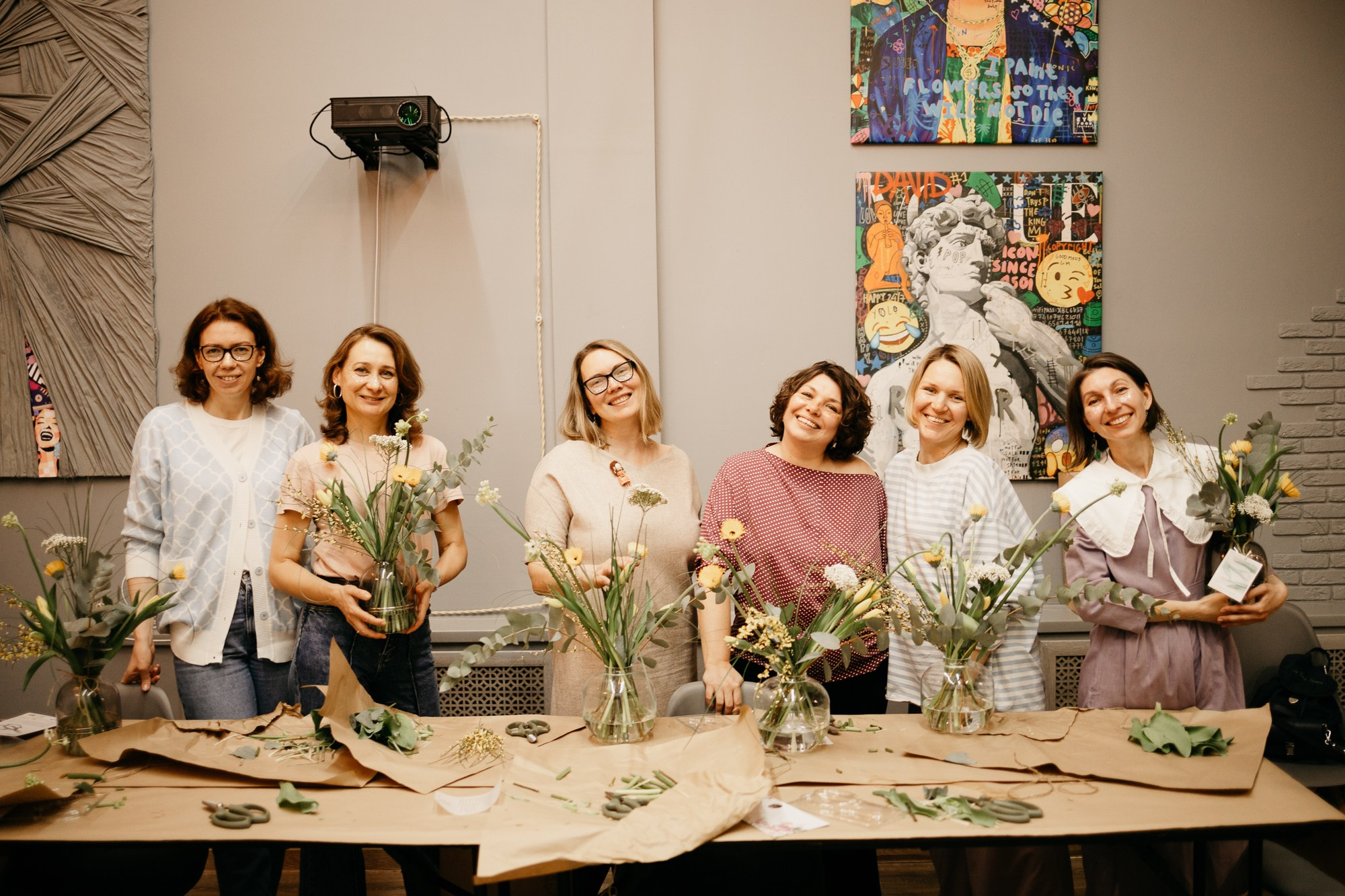 Корпоратив Добрых Праздников и цветочный мастер-класс. Фотограф в Москве