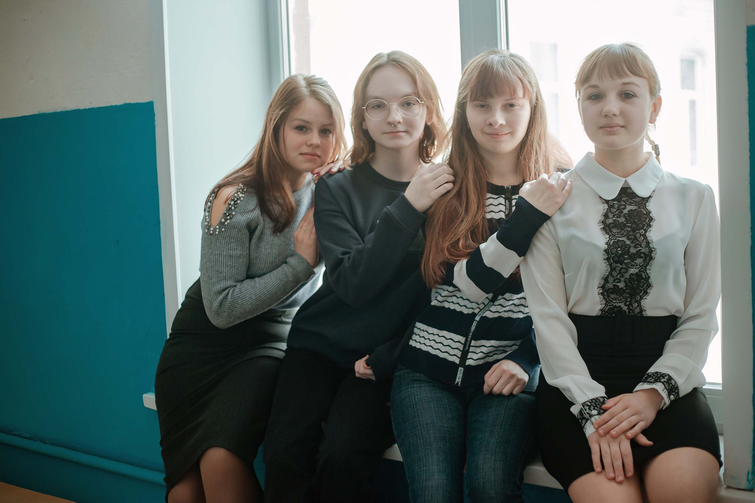 Съёмка в районной школе. Студия выпускных альбомов Остров