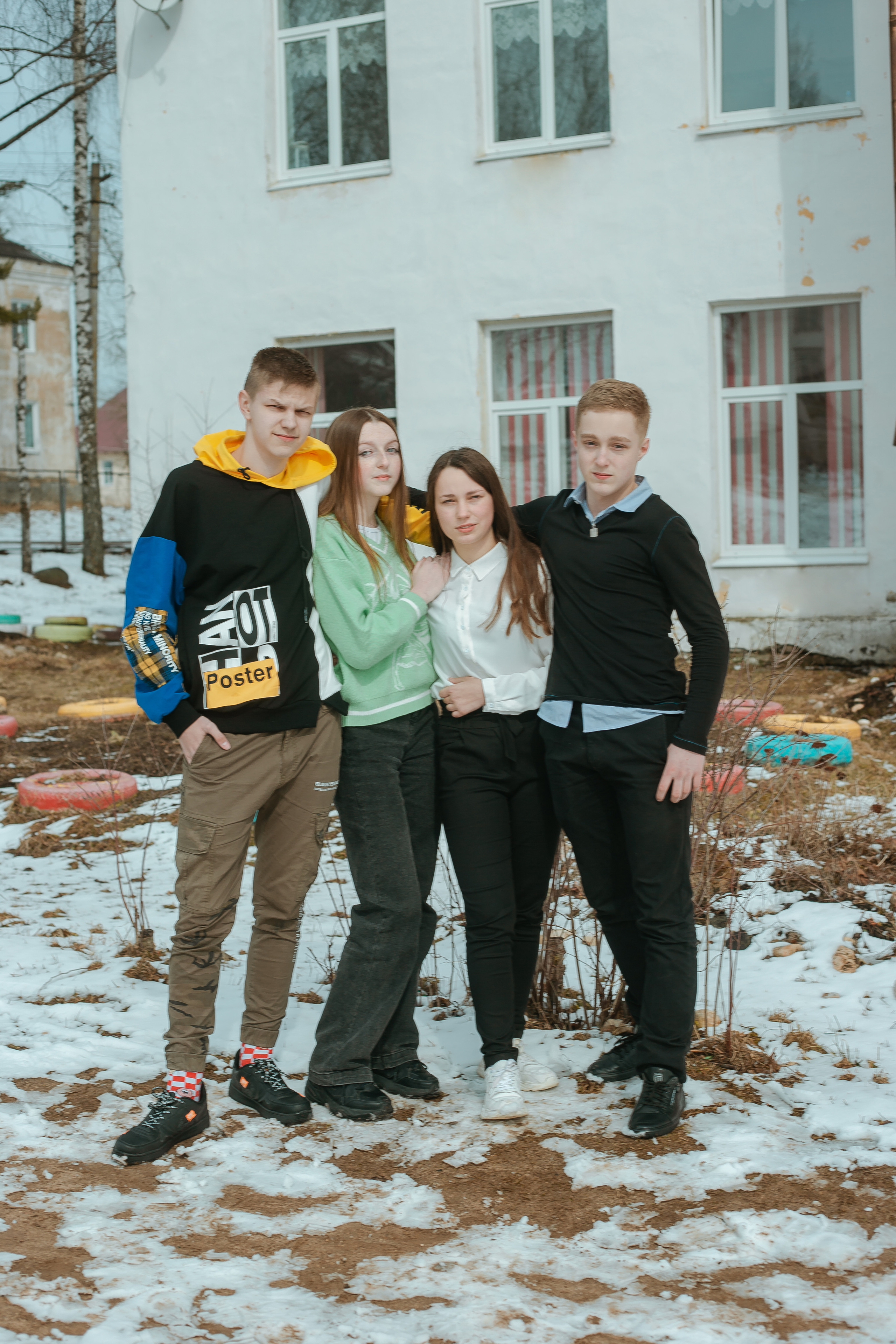 Съёмка в районной школе. Студия выпускных альбомов Остров