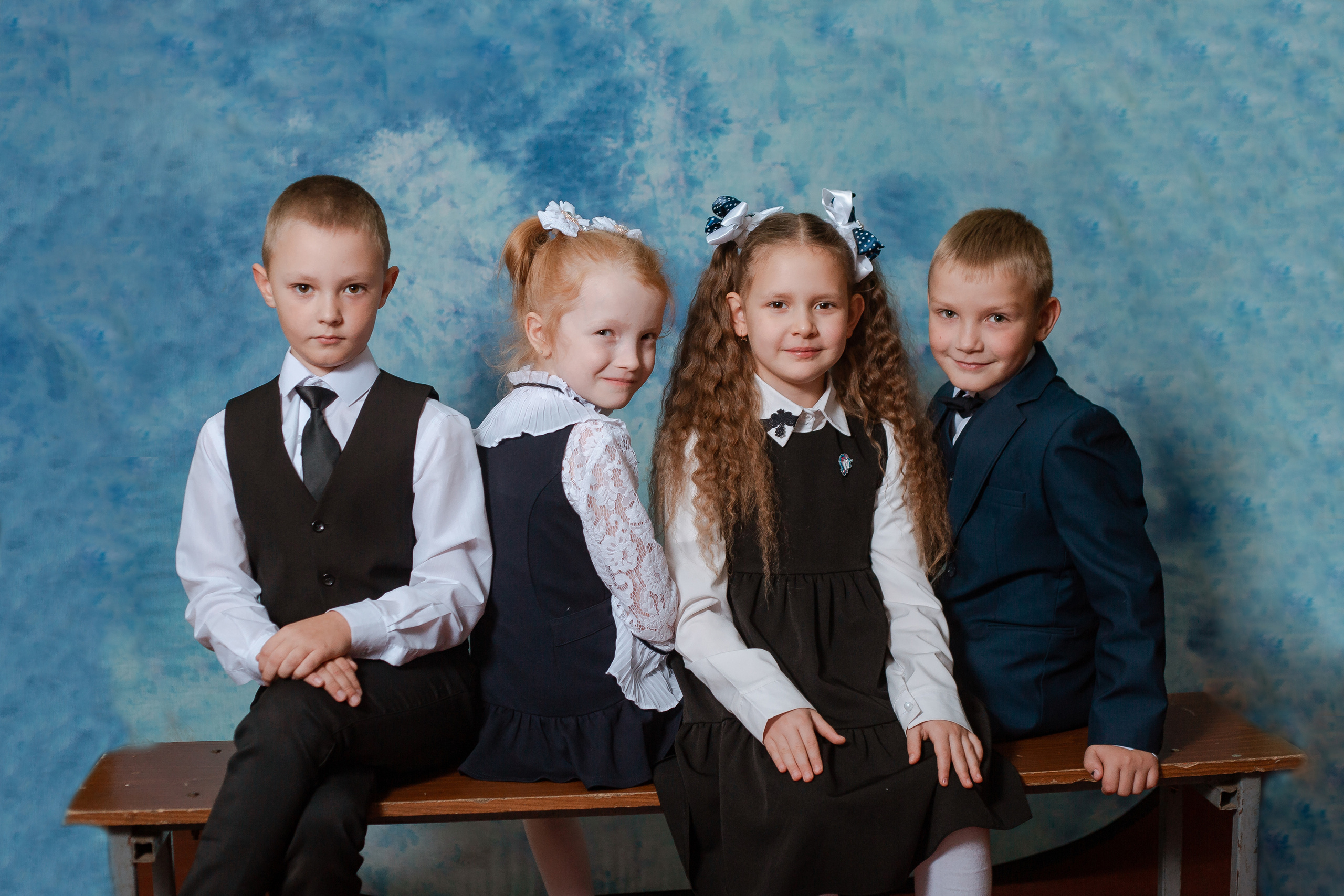 Съёмка первоклассников для буклета. Студия выпускных альбомов Остров