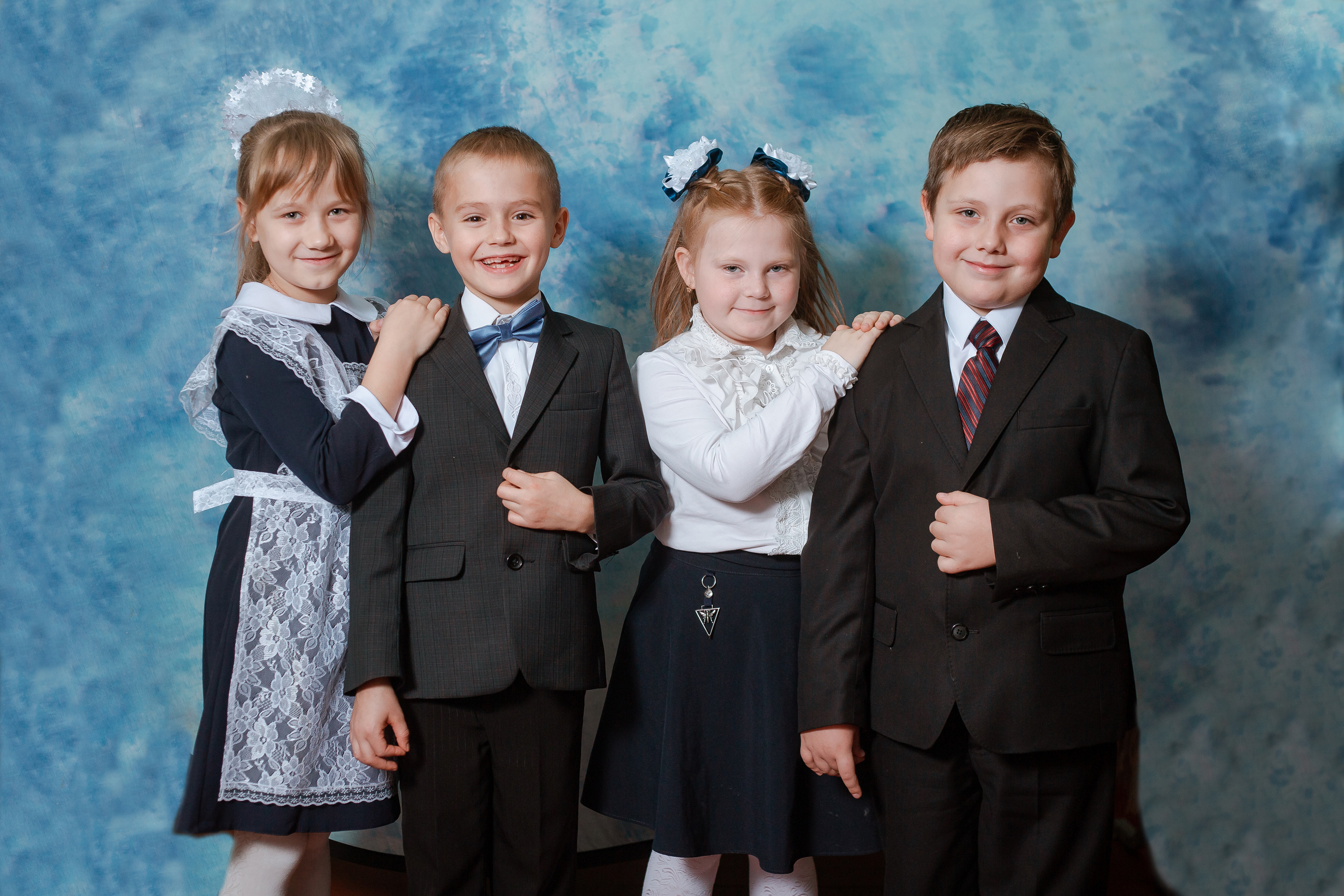 Съёмка первоклассников для буклета. Студия выпускных альбомов Остров