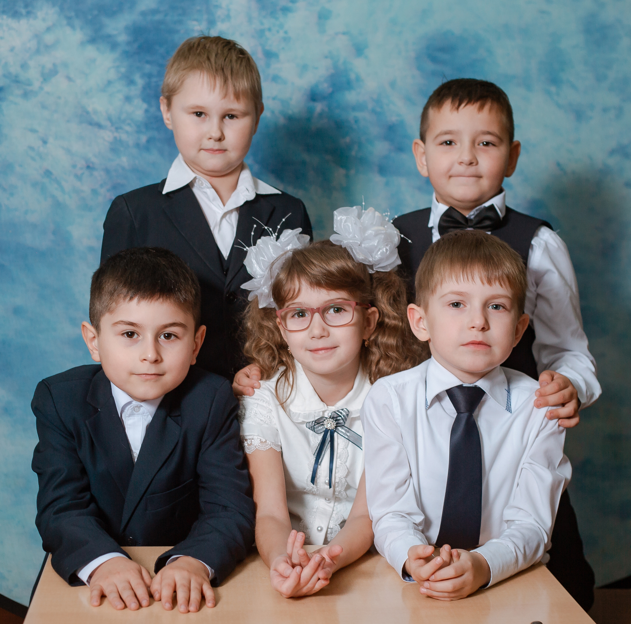 Съёмка первоклассников для буклета. Студия выпускных альбомов Остров