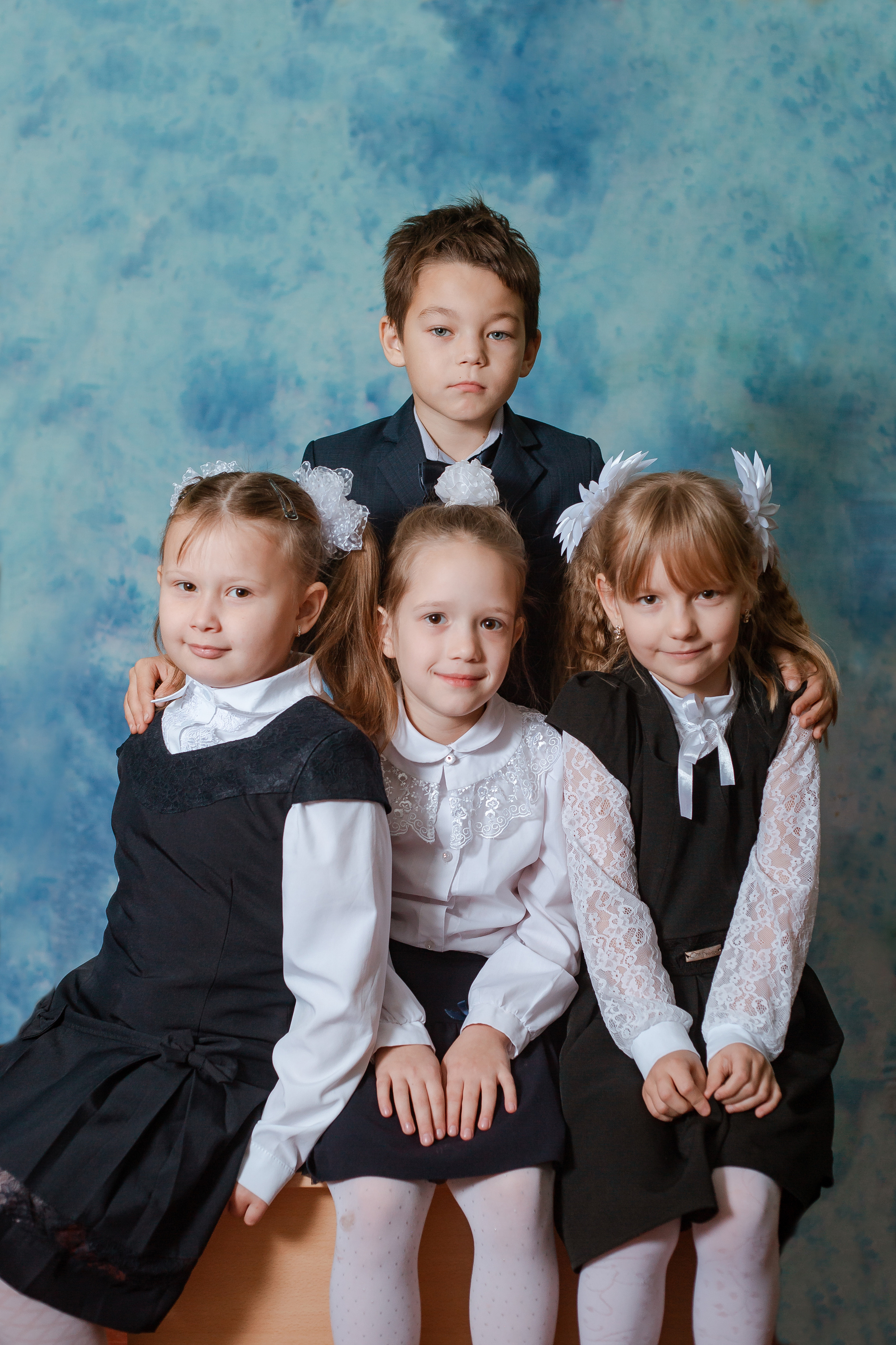 Съёмка первоклассников для буклета. Студия выпускных альбомов Остров