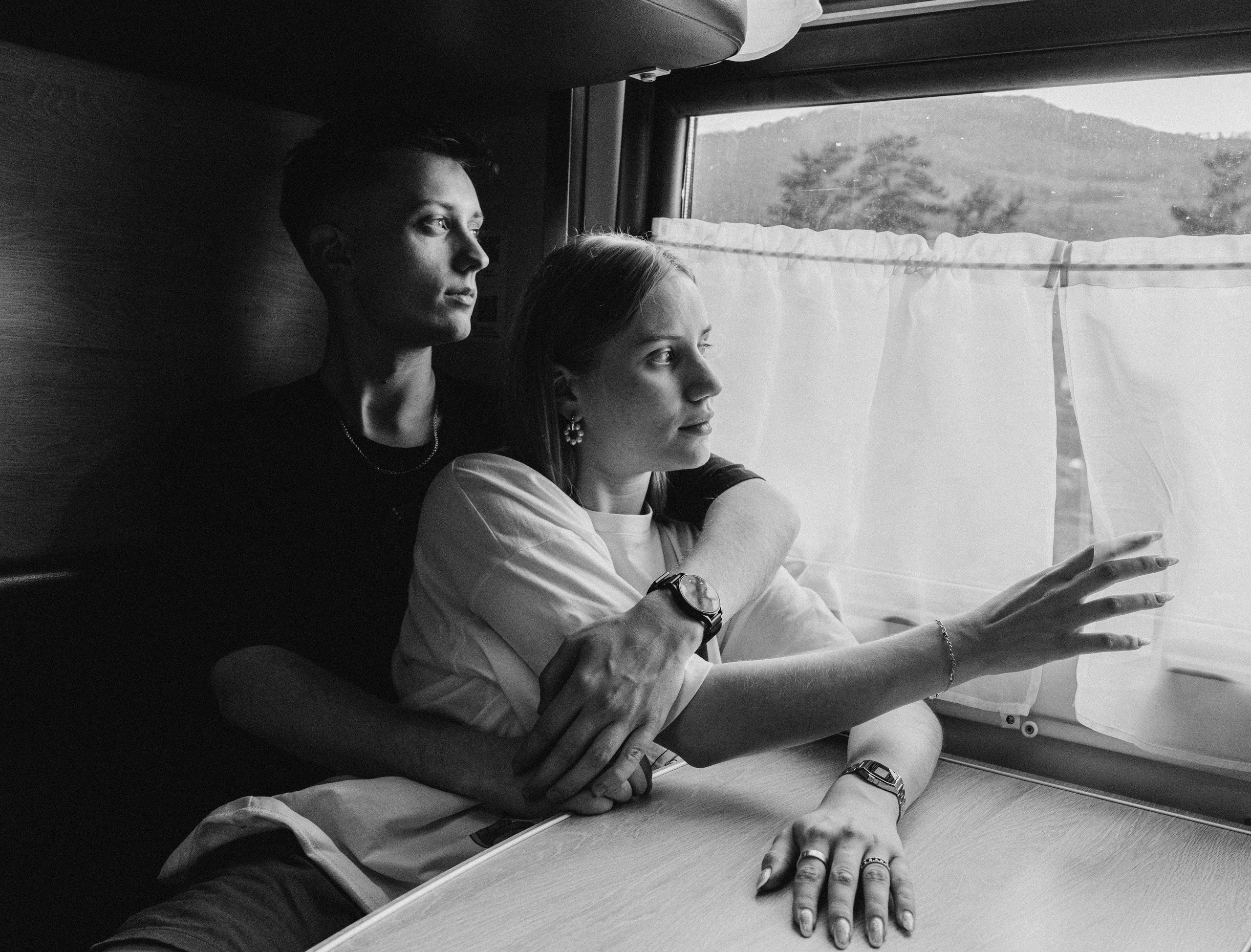 Парная фотосессия в поезде. Фотограф в Санкт-Петербурге Федосова Елизавета