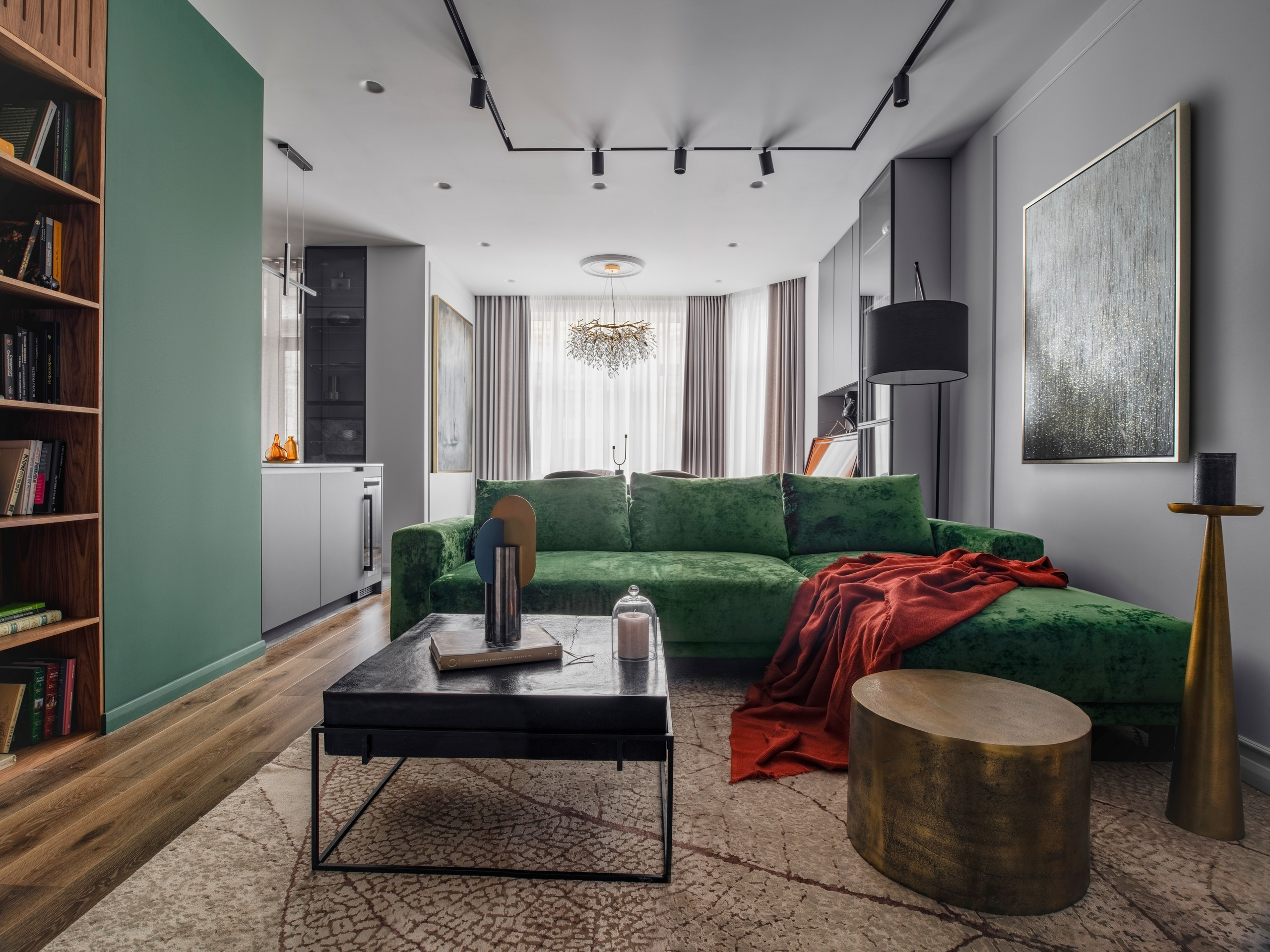 Спокойный серый бархат — интерьерная фотосъёмка дизайн-проекта в Москве. Роман Свободный — интерьерная и архитектурная съёмка, Москва и МО