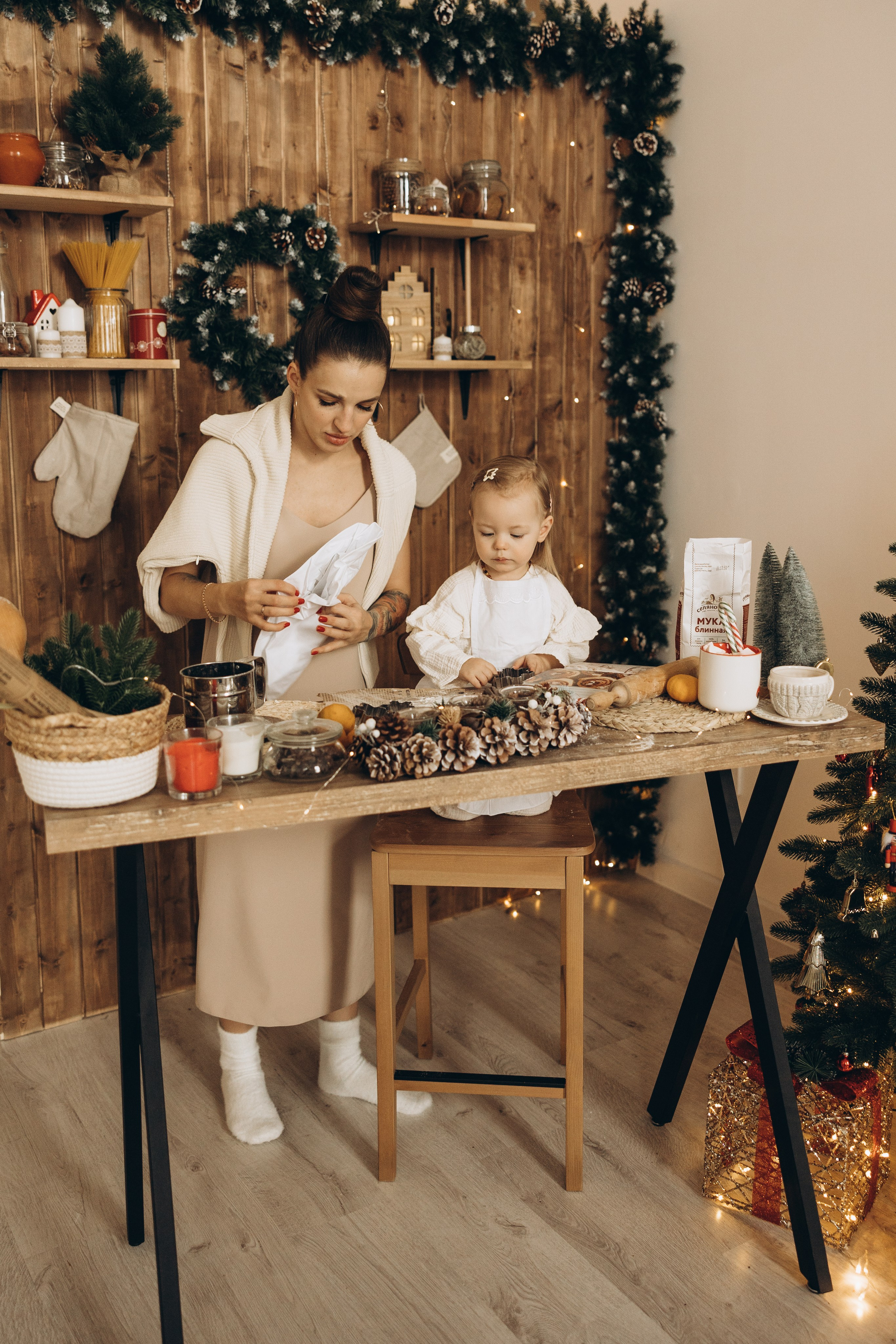 Ольга и Мирослава НГ. Семейный фотограф в Москве Виктория Ястребинская