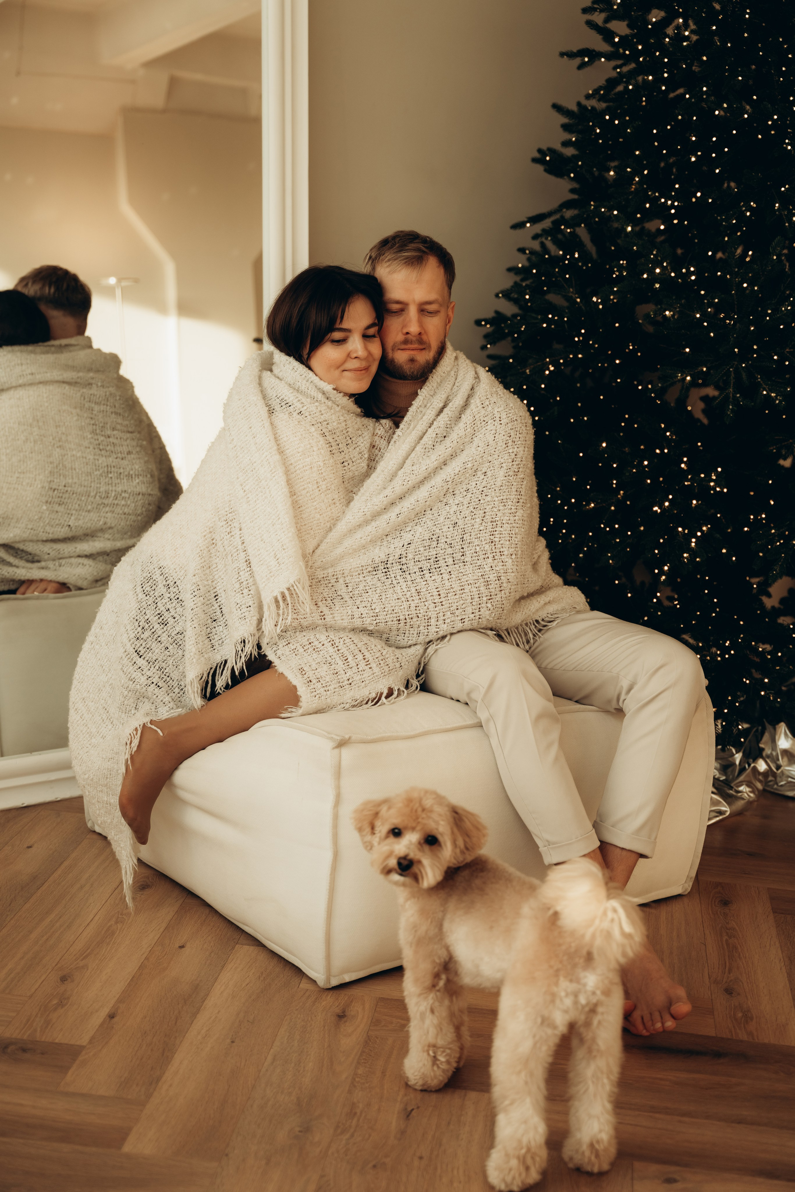 Анна, Евгений, Марк и Тоффи. Фотограф Мария Миллс | Минск