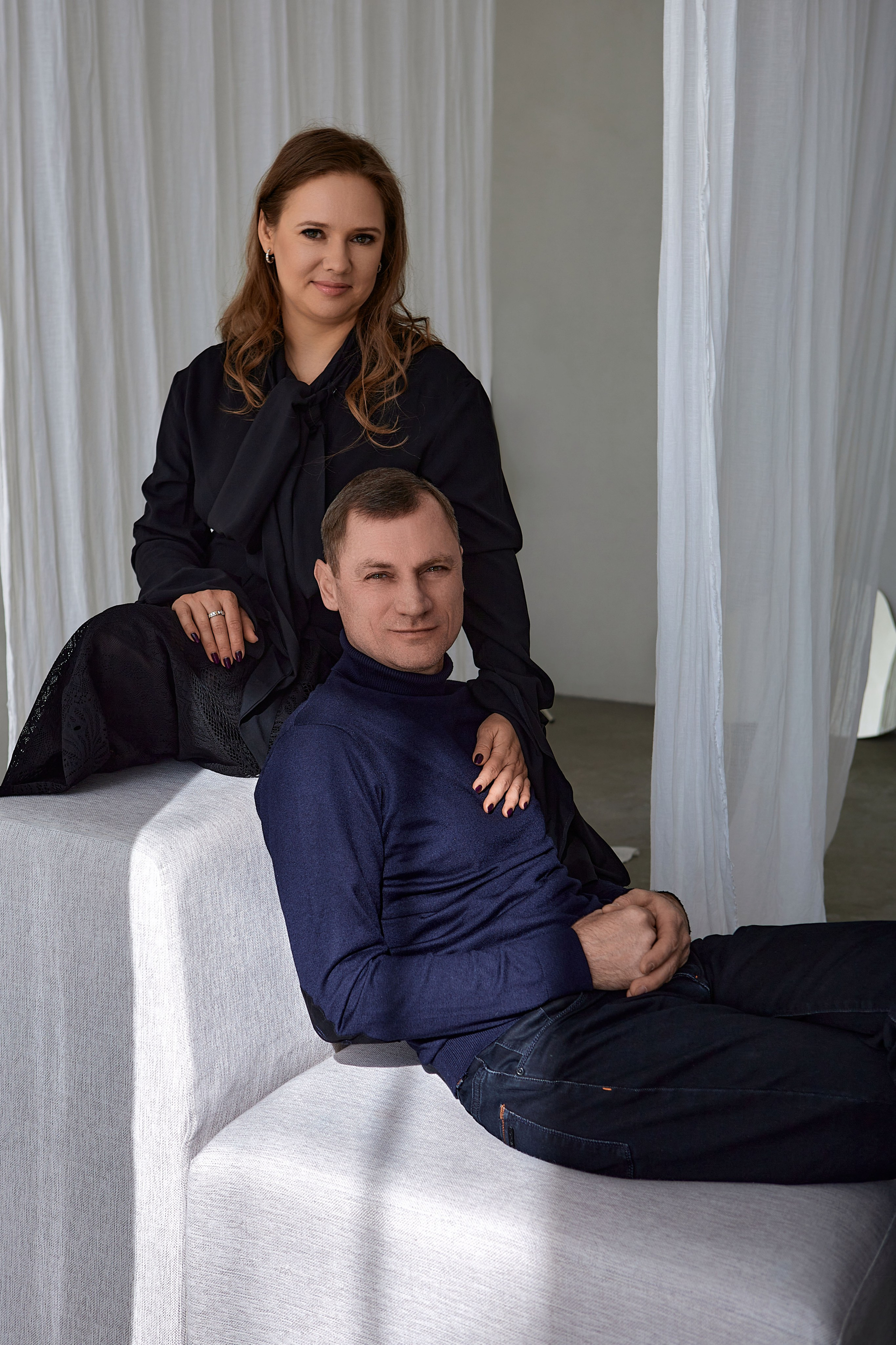 Студийная фотосессия для семейной пары. Портретный, свадебный и семейный фотограф в Краснодаре Михеева Светлана