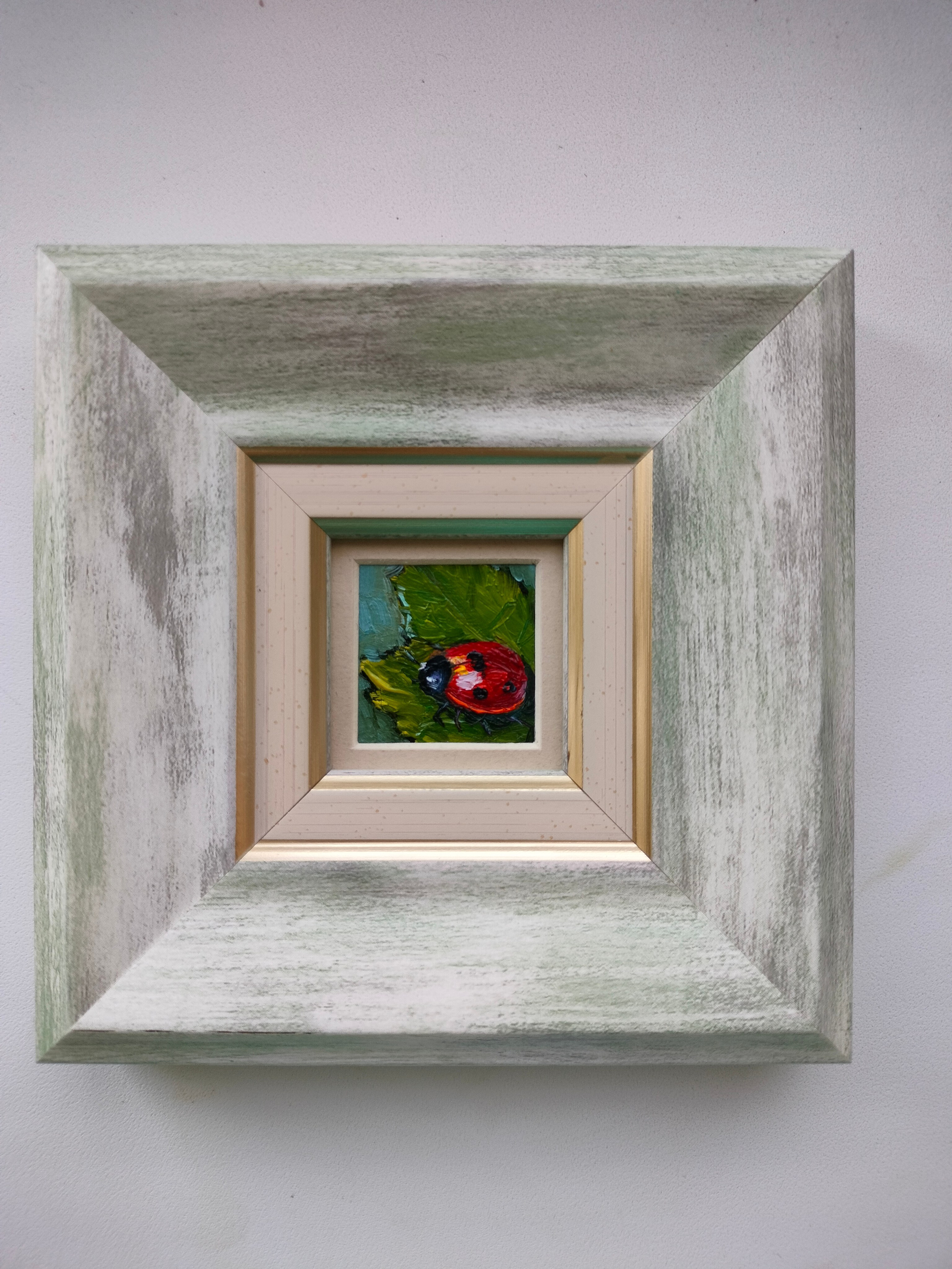 Миниатюра в раме — авторская живопись. Купить картину маслом
