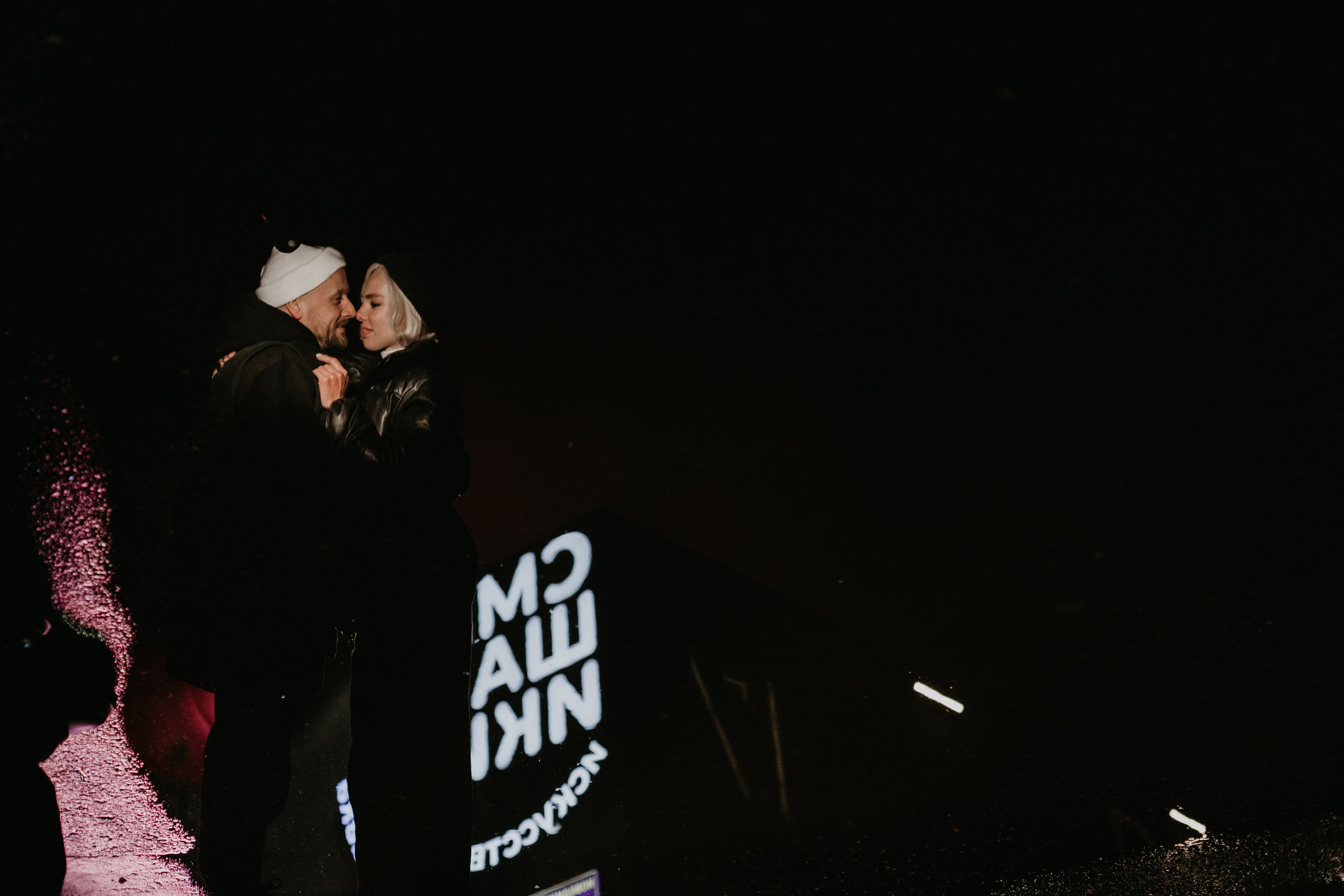 Парная съемка в ночном городе. Мультижанровый фотограф в Москве Наталия Степанова