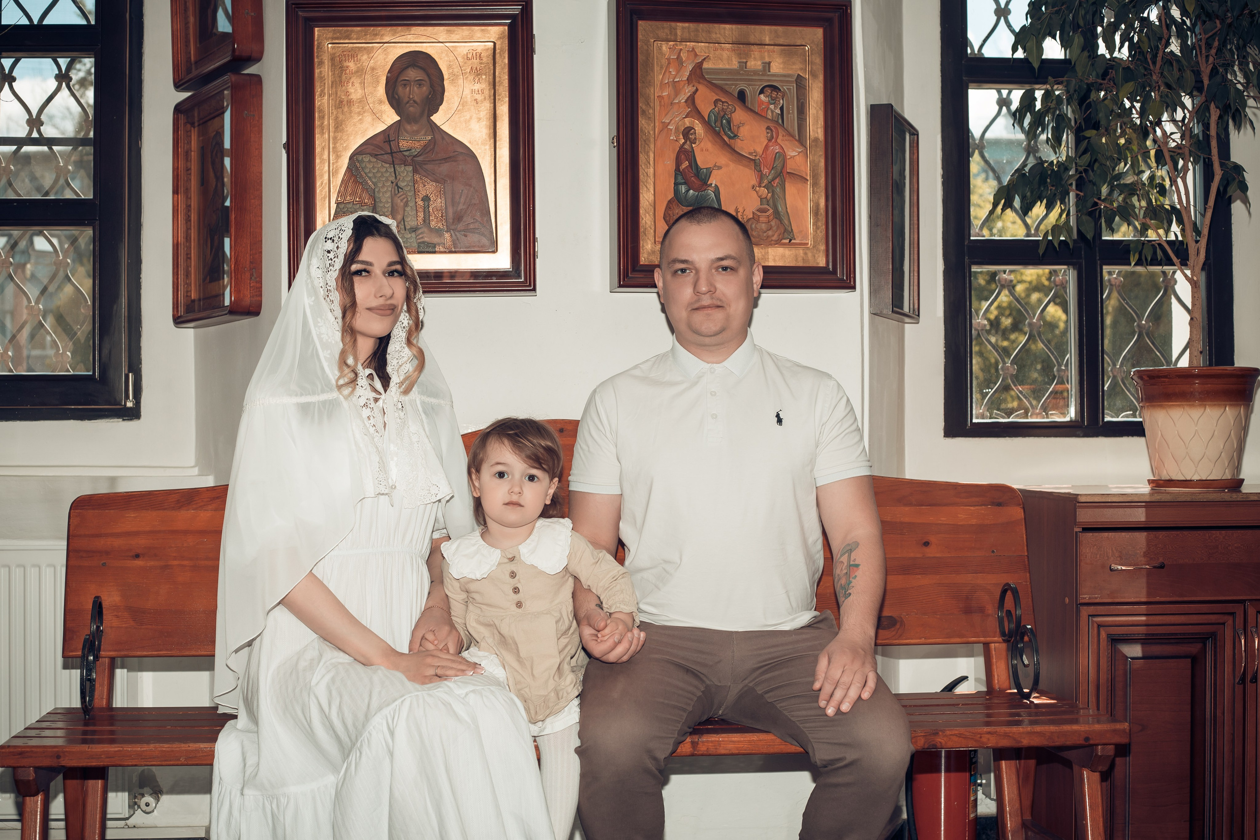 Таинство Крещения Киры. Благовещенская церковь. Семейный фотограф в Рязани и Рязанской области