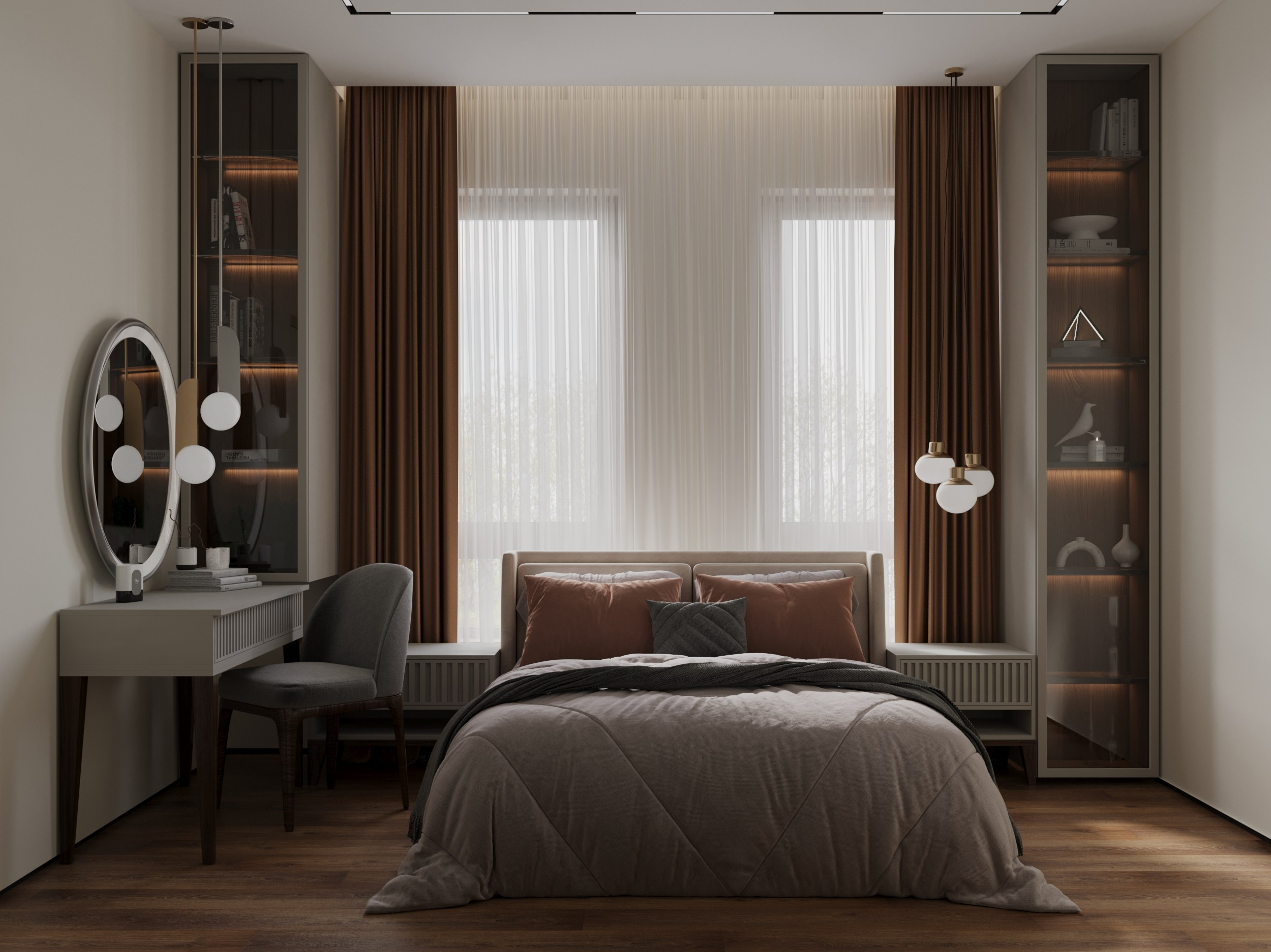 Коттедж в соврменном стиле. 3D-визуализатор Александр Зиновьев