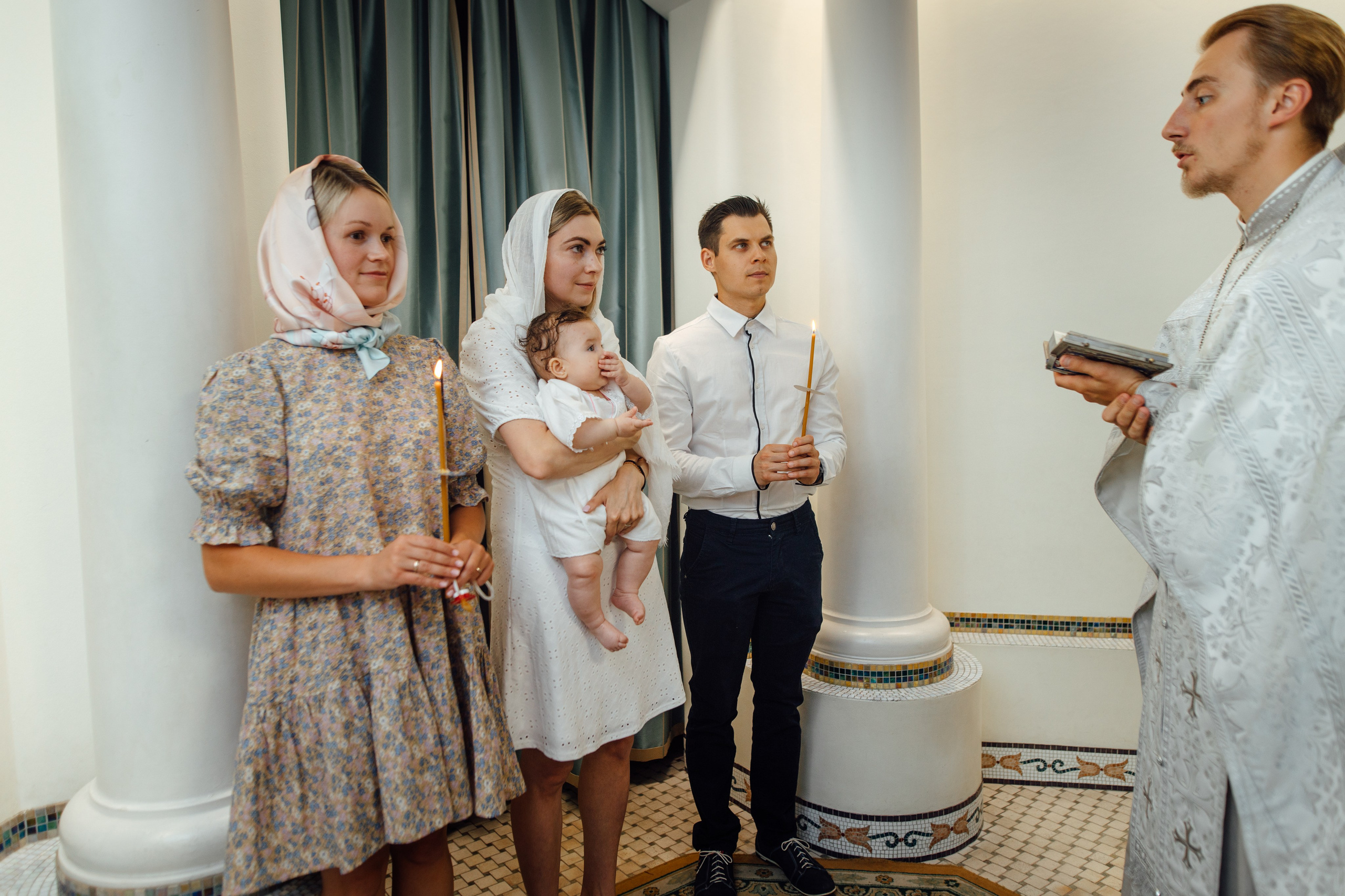 Крещение Аделины, храм Святой Троицы, июль 2024