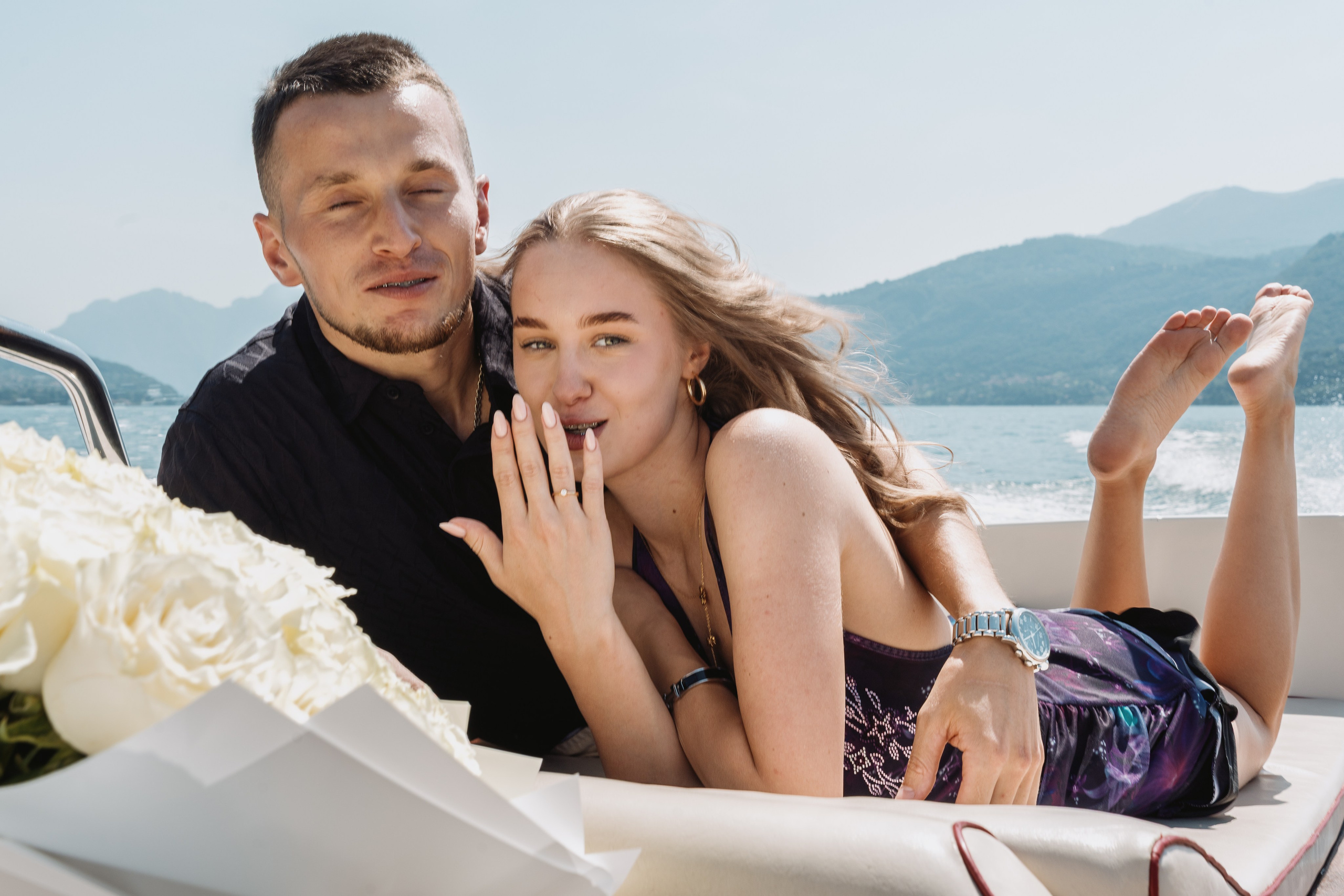 Karina & Fiance. Maria Anistratova | Destination Photographer, Videographer & Drone Pilot — Lake Como