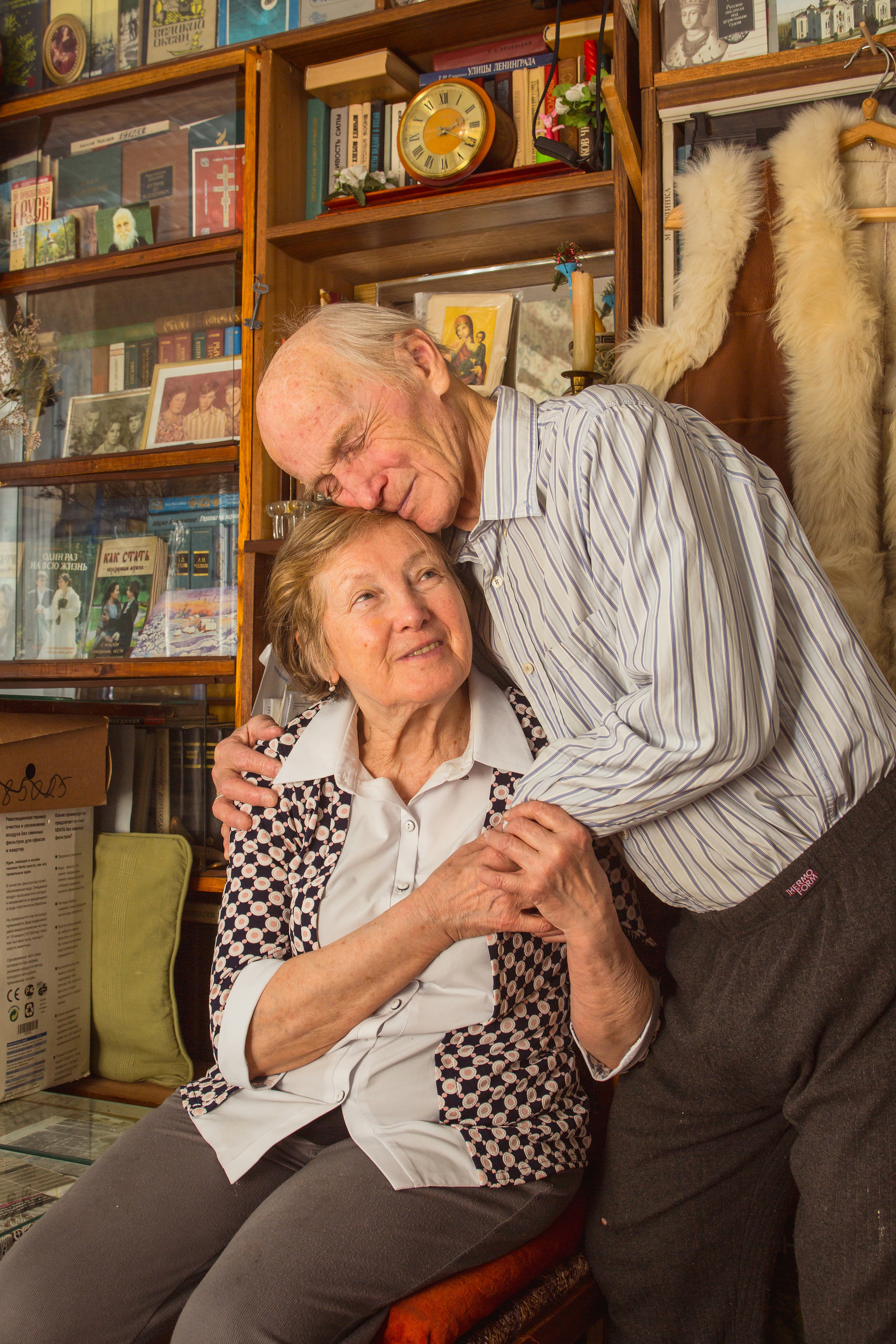 Съемка пожилой пары