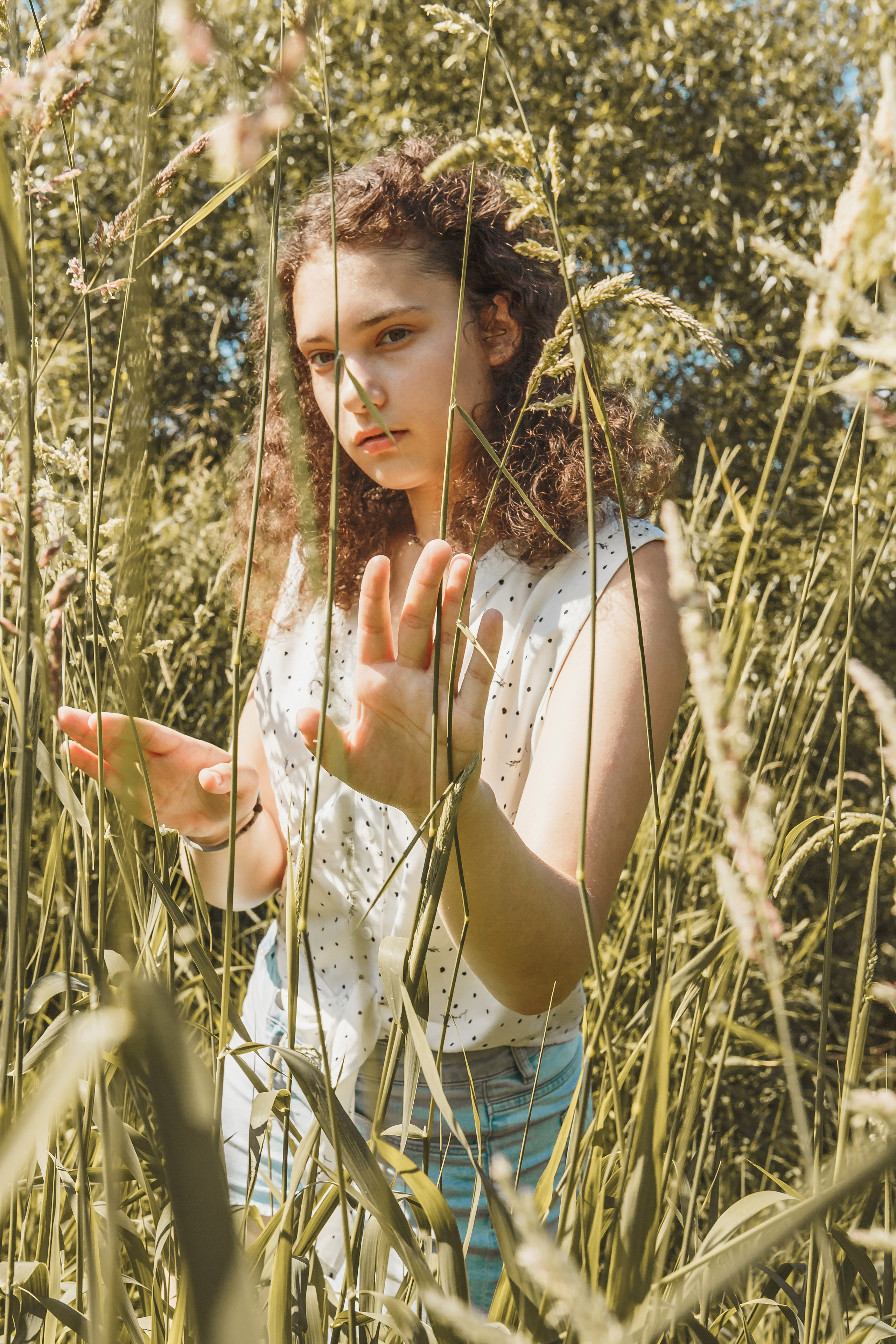 Съемка портрета в поле