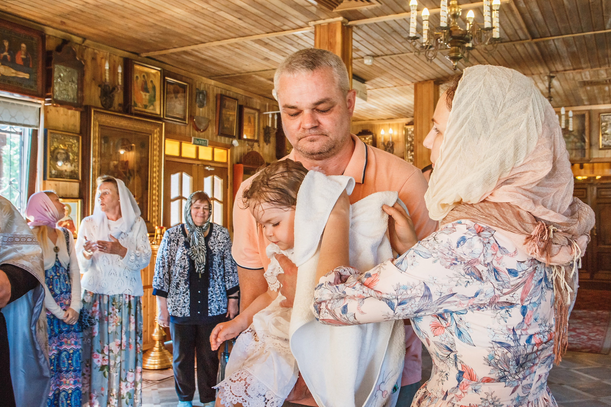 Съемка в церкви крещения