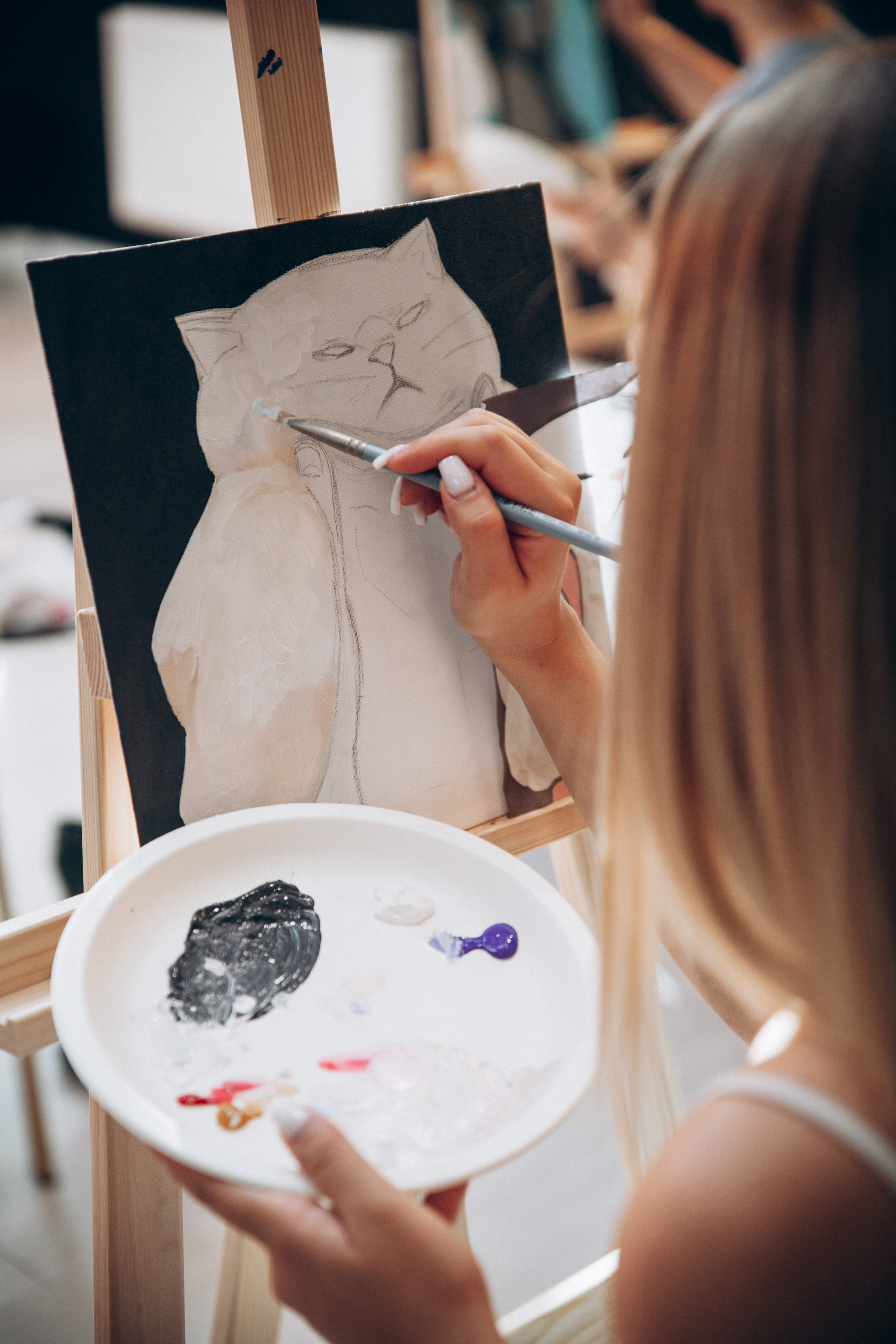 Мастер-класс по живописи. Преподаватель Анна К-К. Репортажный и детский фотограф в Минске