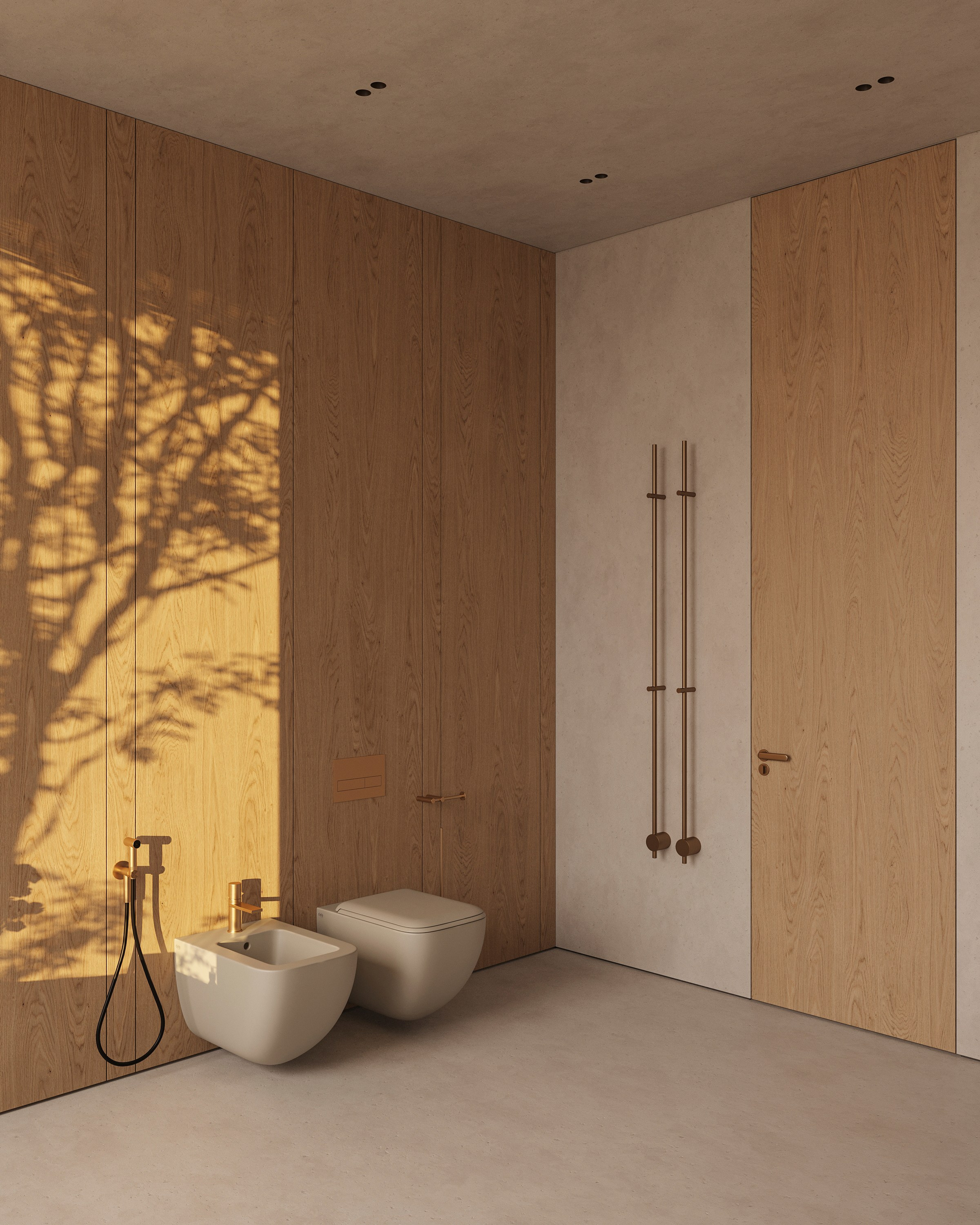 ZEN BATHROOM | SUNNY & SOFT CONCEPTS. Interior Visualization by Valerie Stetyukevich
