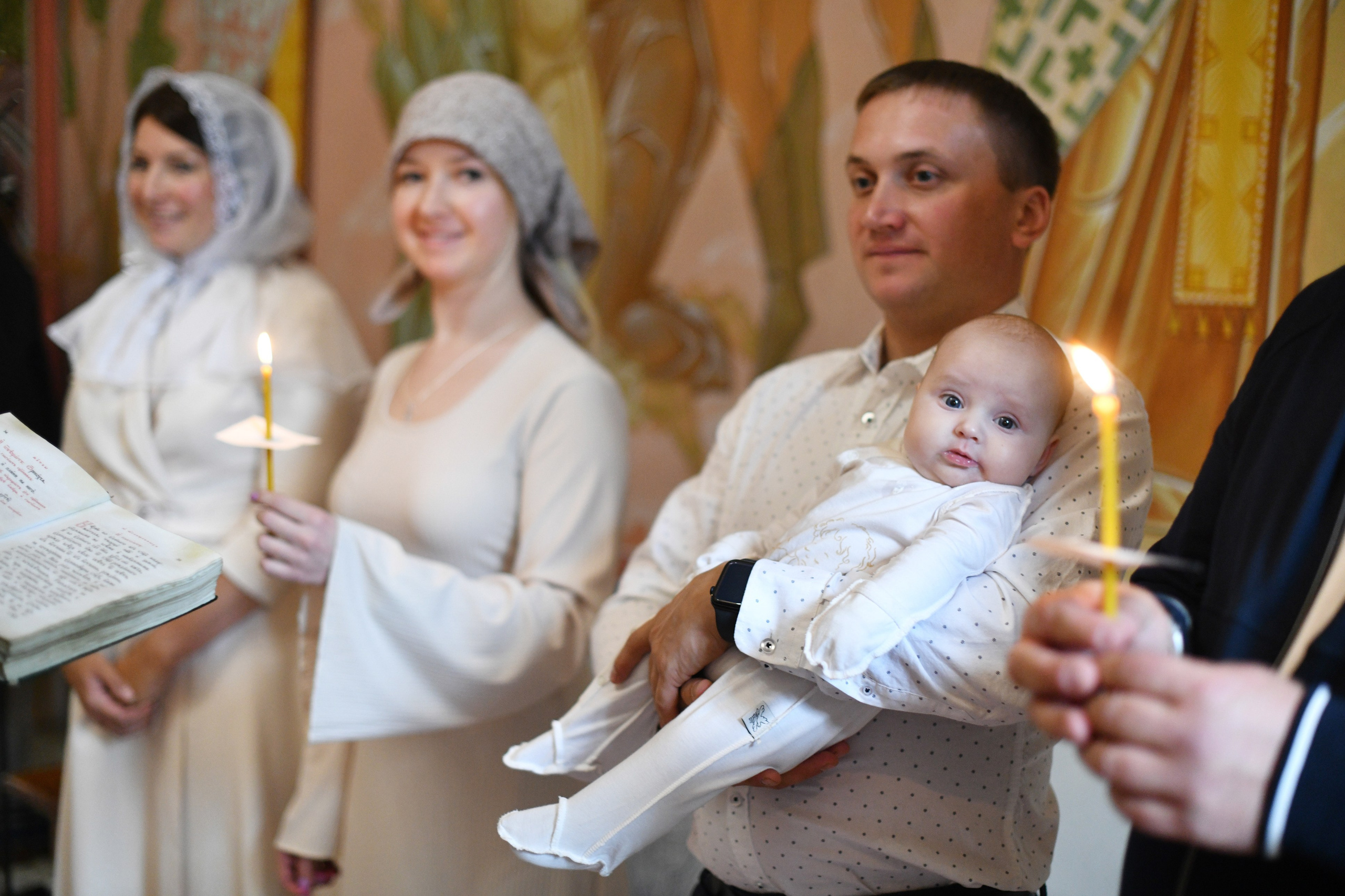 Крещение в Покровской церкви. Свадебный и портретный фотограф в Москве Галина Борисова