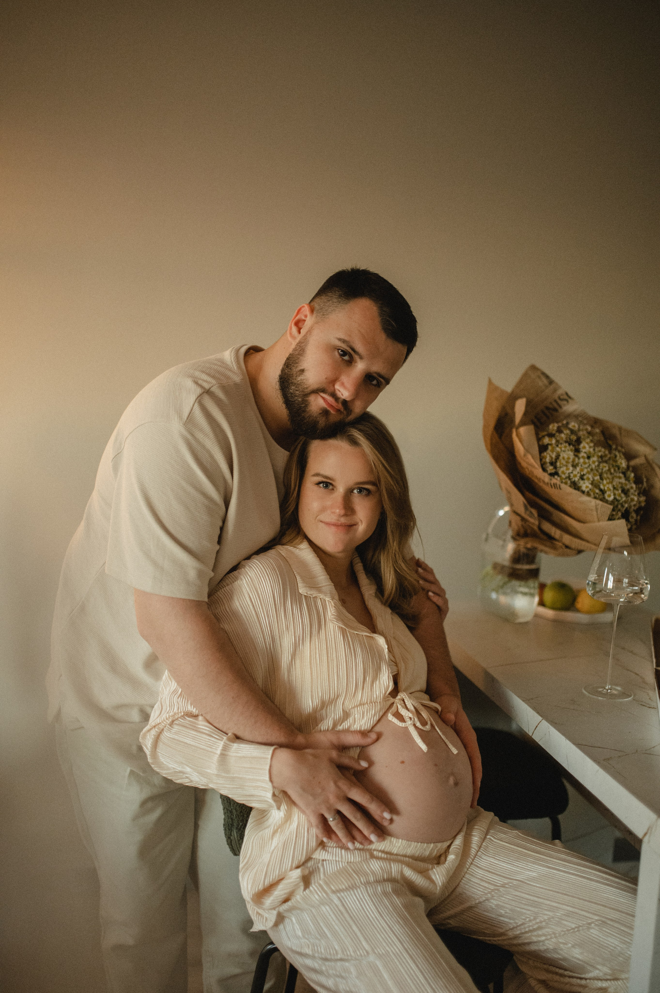 Домашняя фотосессия беременности. Семейная фотосессия Бутово Москва фотограф Алина Морщагина