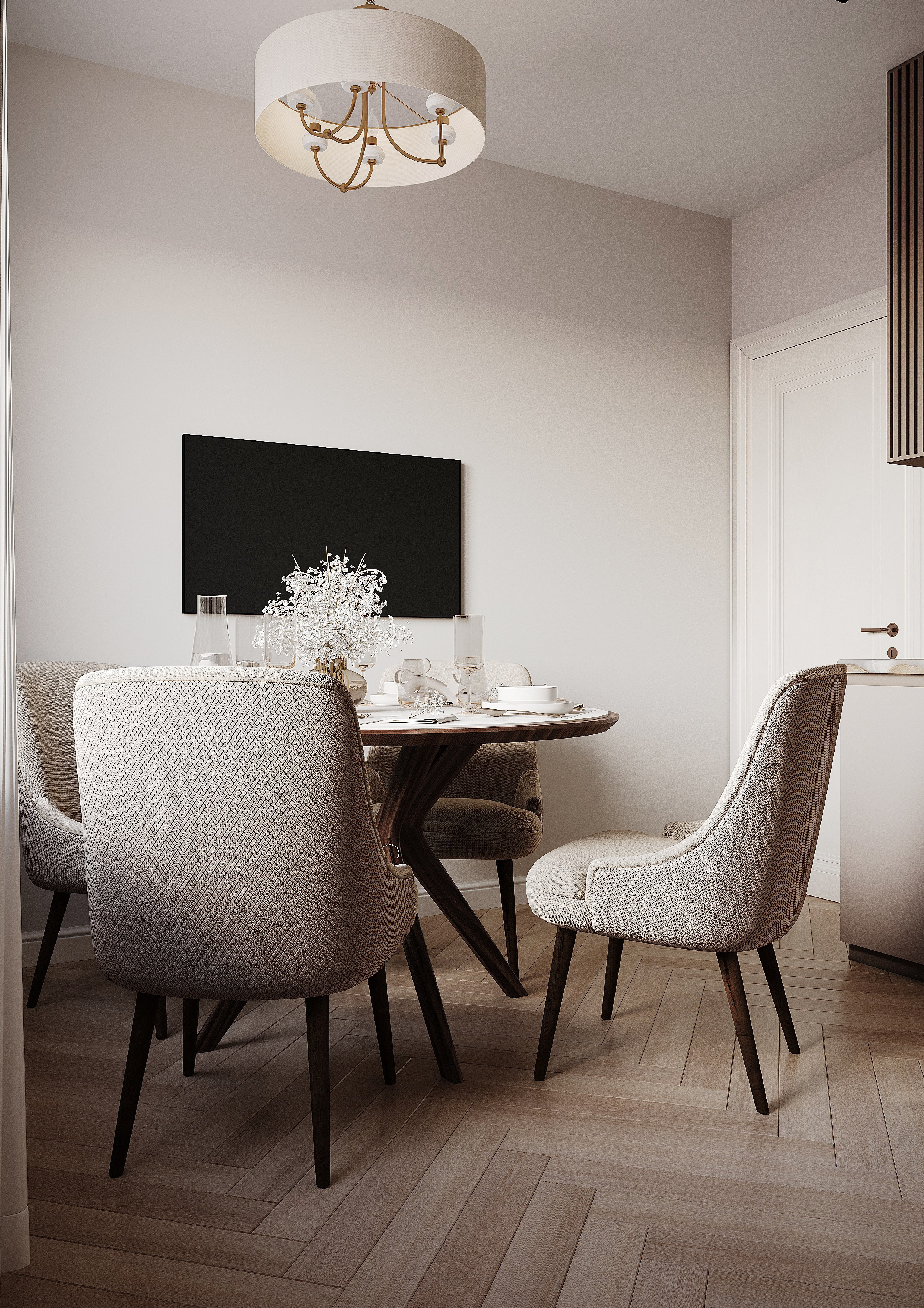 Просторная нежная квартира для милых девушек. Батракова Наталья дизайнер интерьеров Санкт-Петербург Москва Архангель