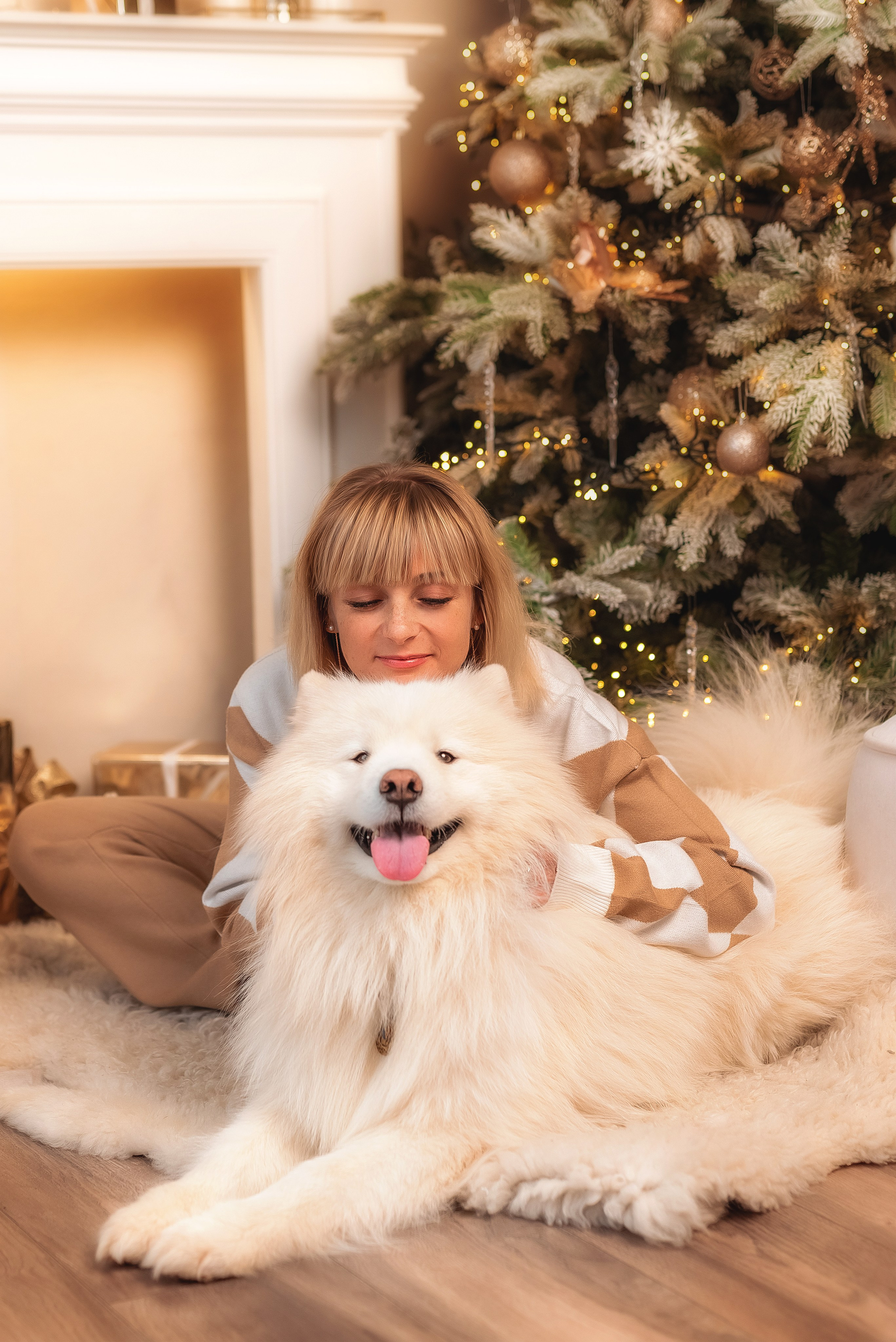 Фотосессия с самоедом. Семейный, детский фотограф в Воронеже Анна Никитина