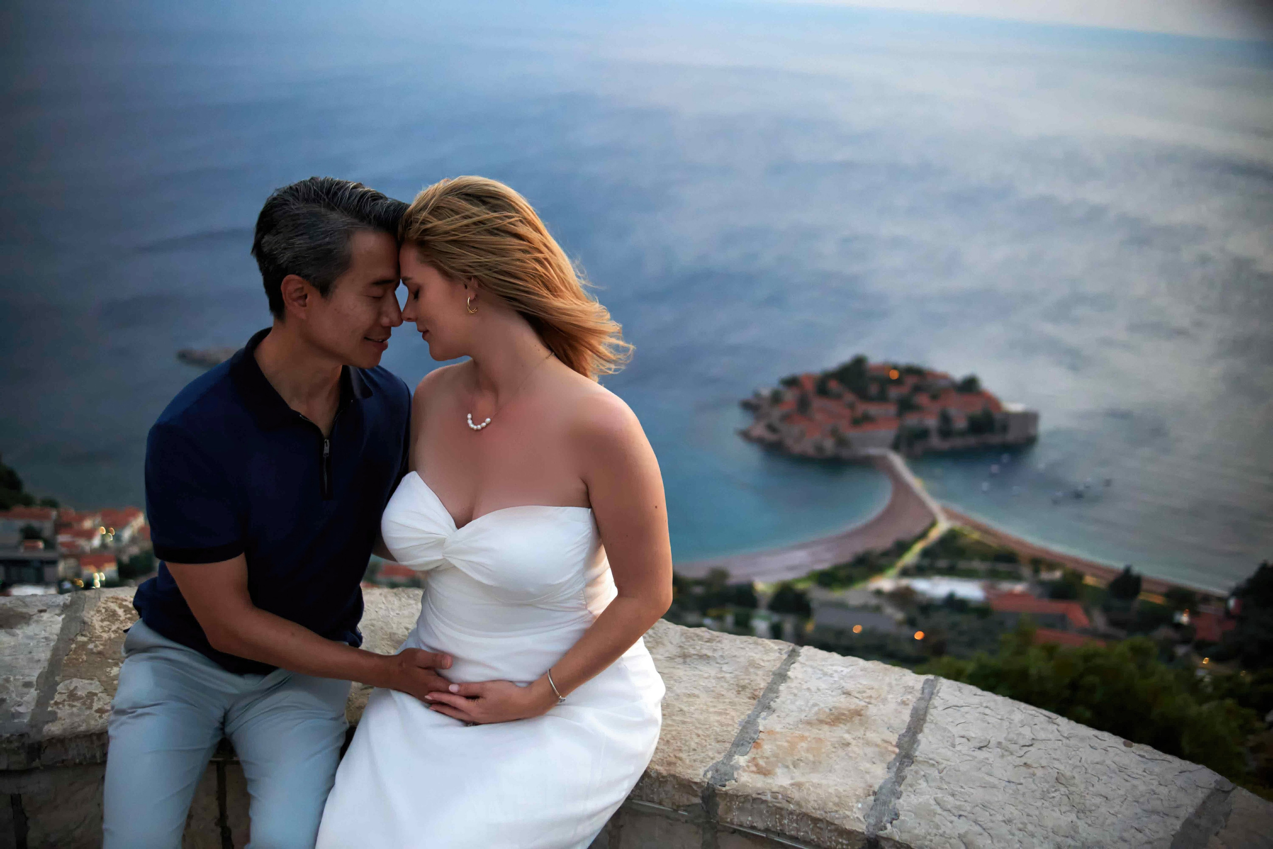 Pregnancy Photoshoot in Montenegro | Sveti Stefan Maternity Session