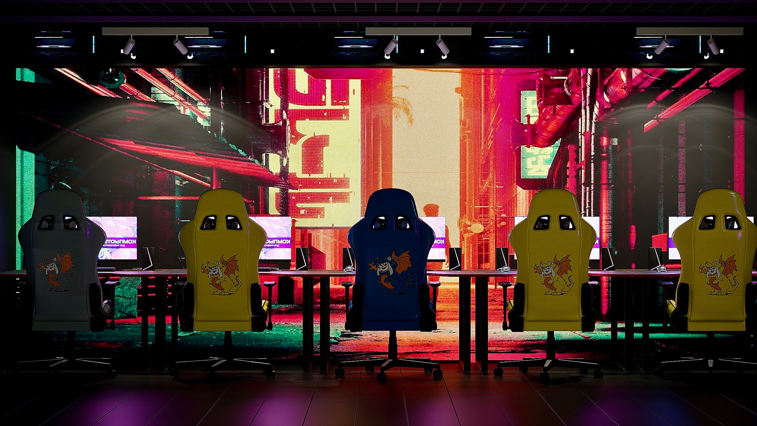 Компьютерный клуб «Soul Game» г. Санкт-Петербург. Батракова Наталья дизайнер интерьеров Санкт-Петербург Москва Архангель