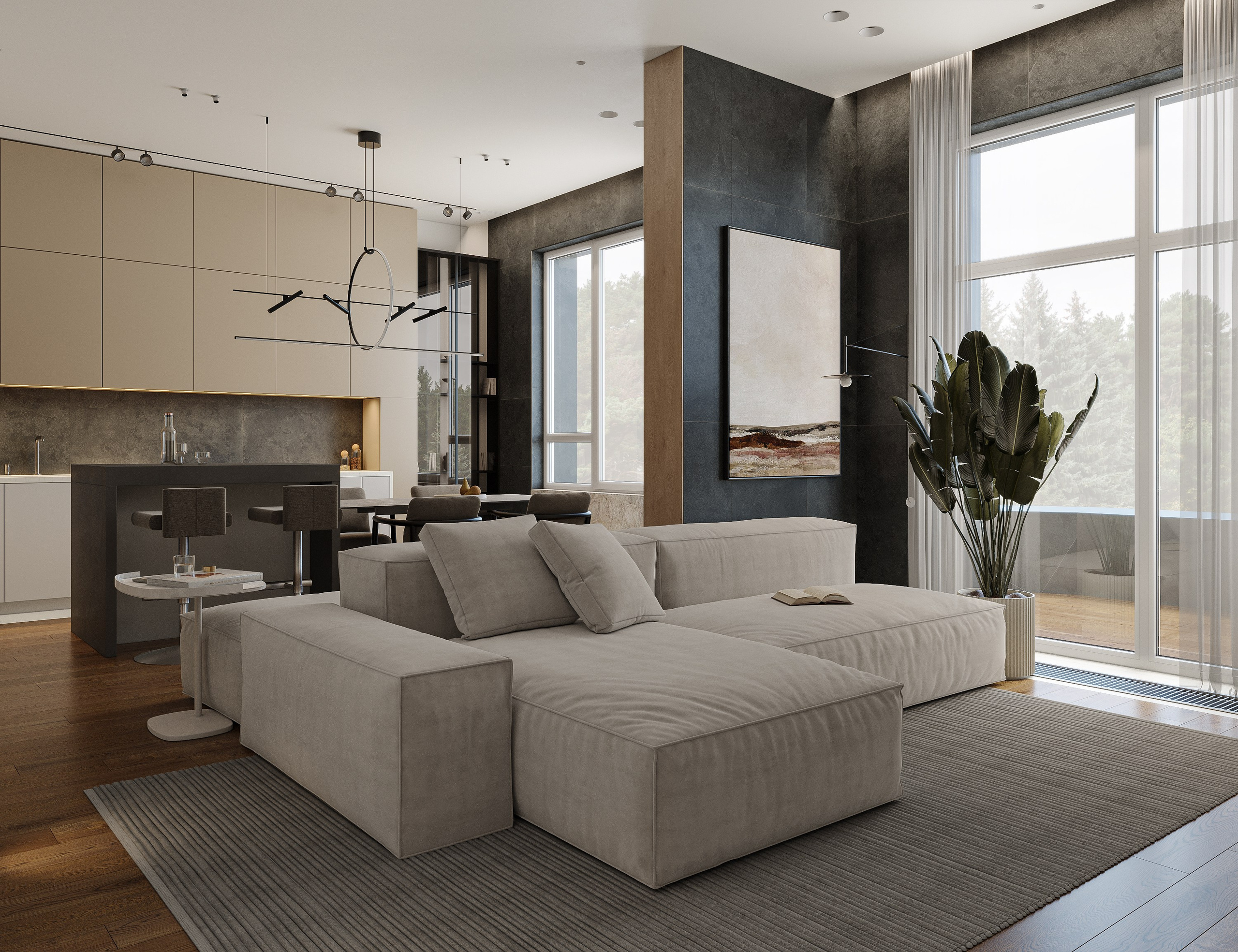 Квартира для L+D Archatelier. 3D визуализация интерьера и архитектурной среды